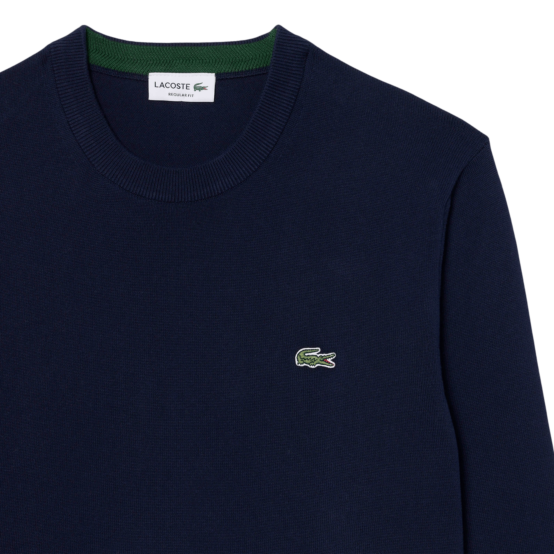 Pull col rond regular-fit en coton  LACOSTE Bleu