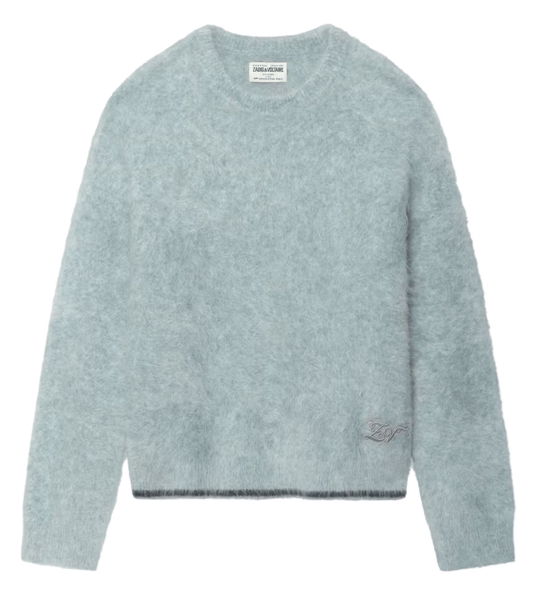 Weit geschnittener Woll-Mix-Pullover mit Rundhalsausschnitt ZADIG&VOLTAIRE Blau