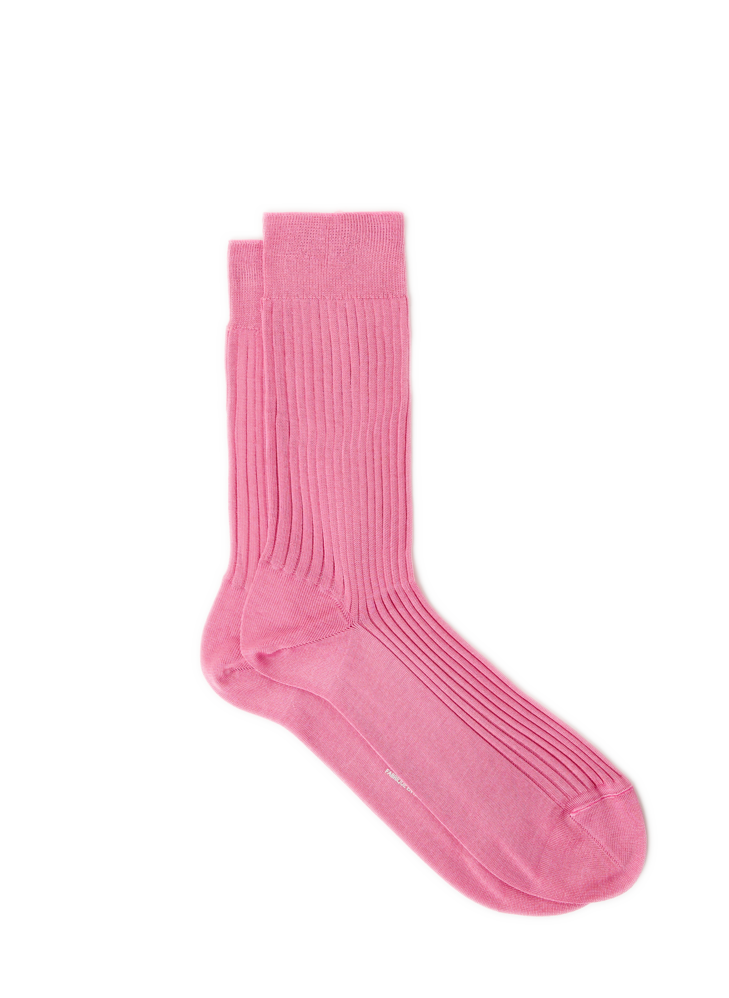 Roma-Ch cotton socks in plain ecru AU PRINTEMPS PARIS Pink