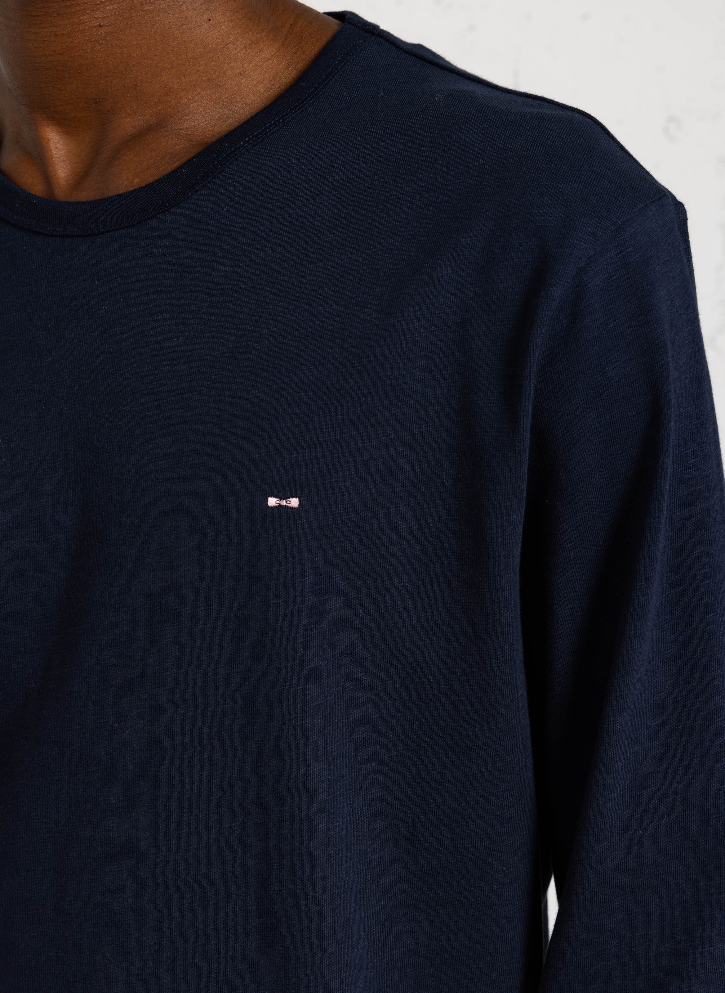 Tee-shirt droit col rond uni EDEN PARK Bleu