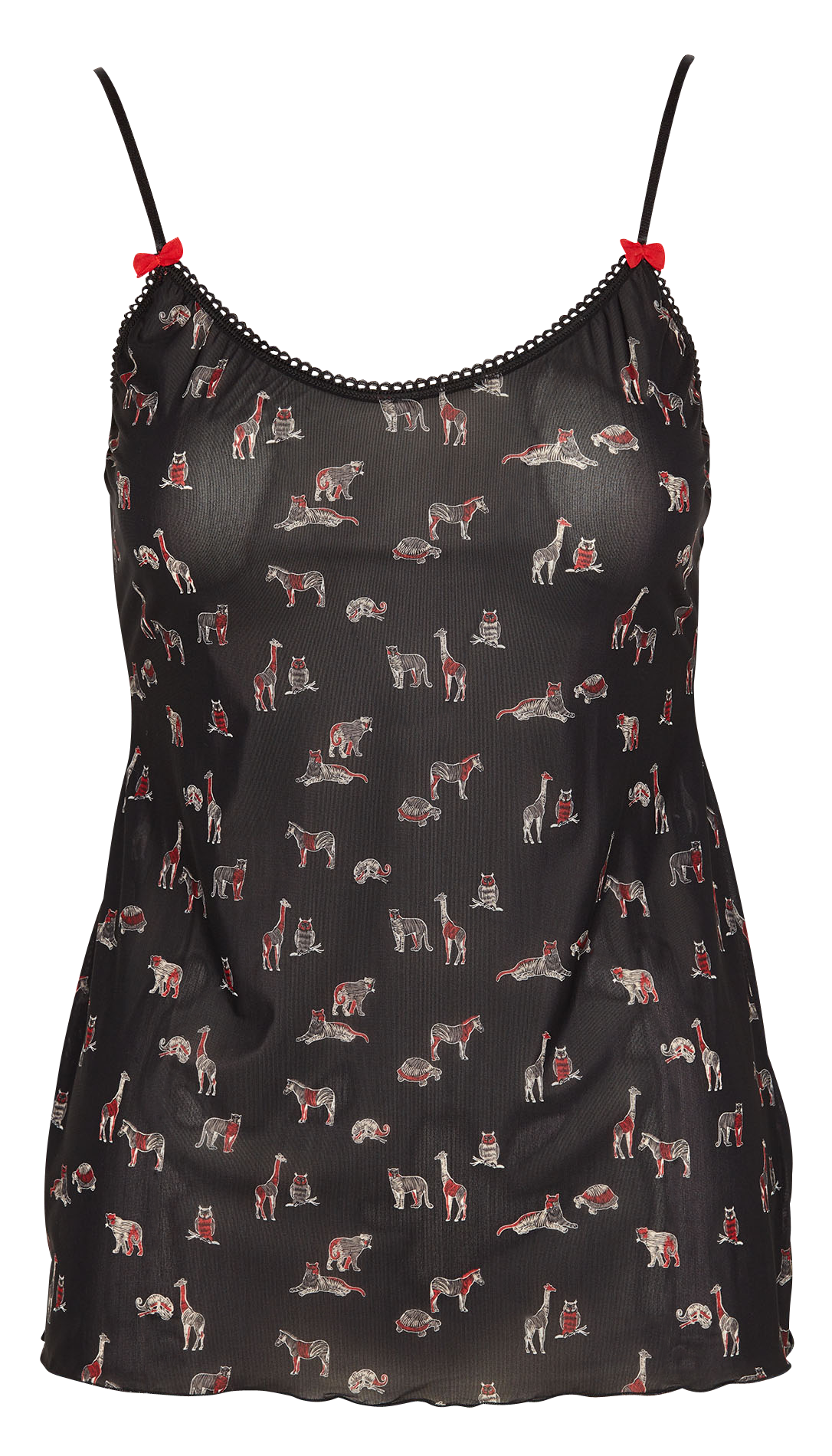 Strappy printed microfiber camisole MOMONI Black