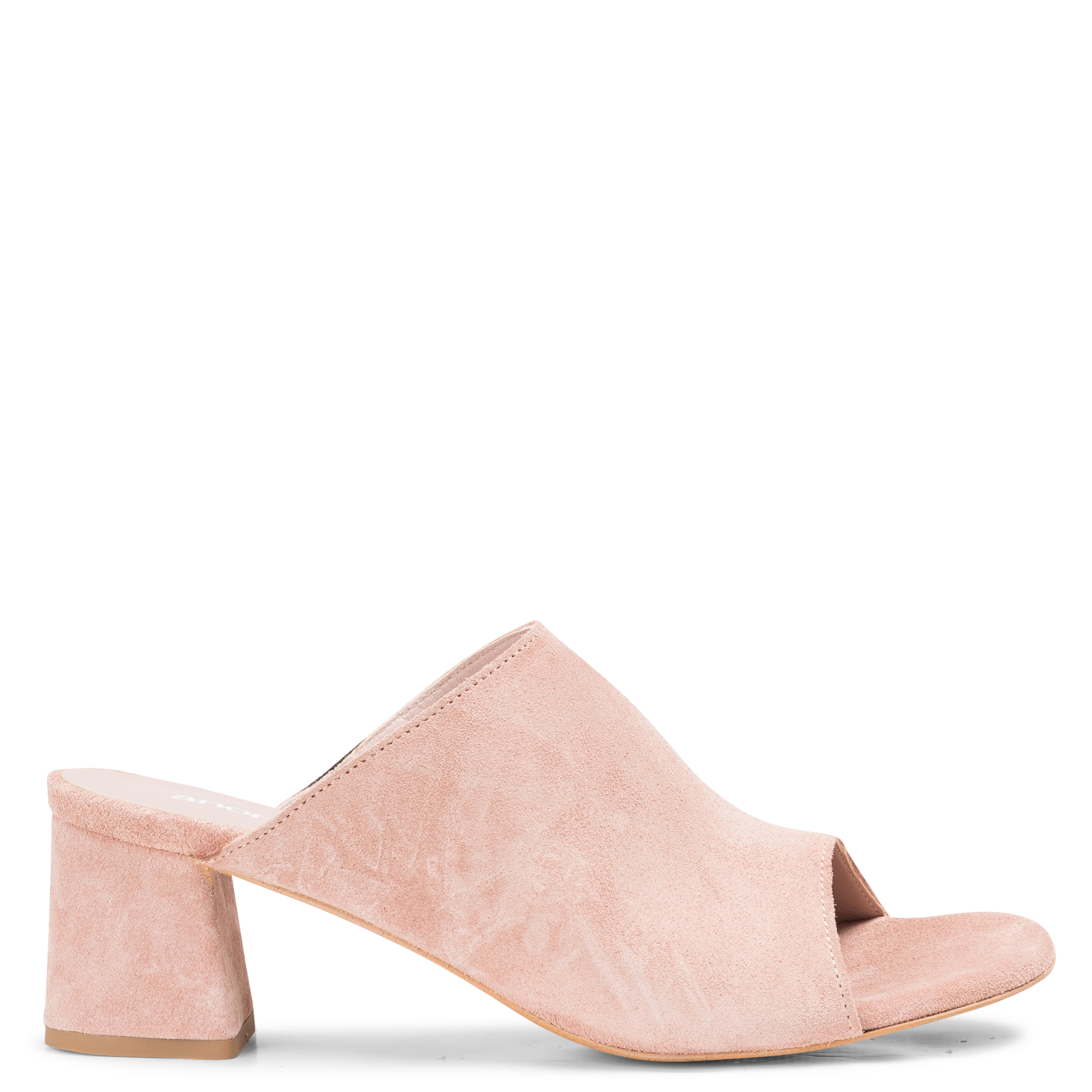 Heeled suede mules ANONYMOUS COPENHAGEN Pink