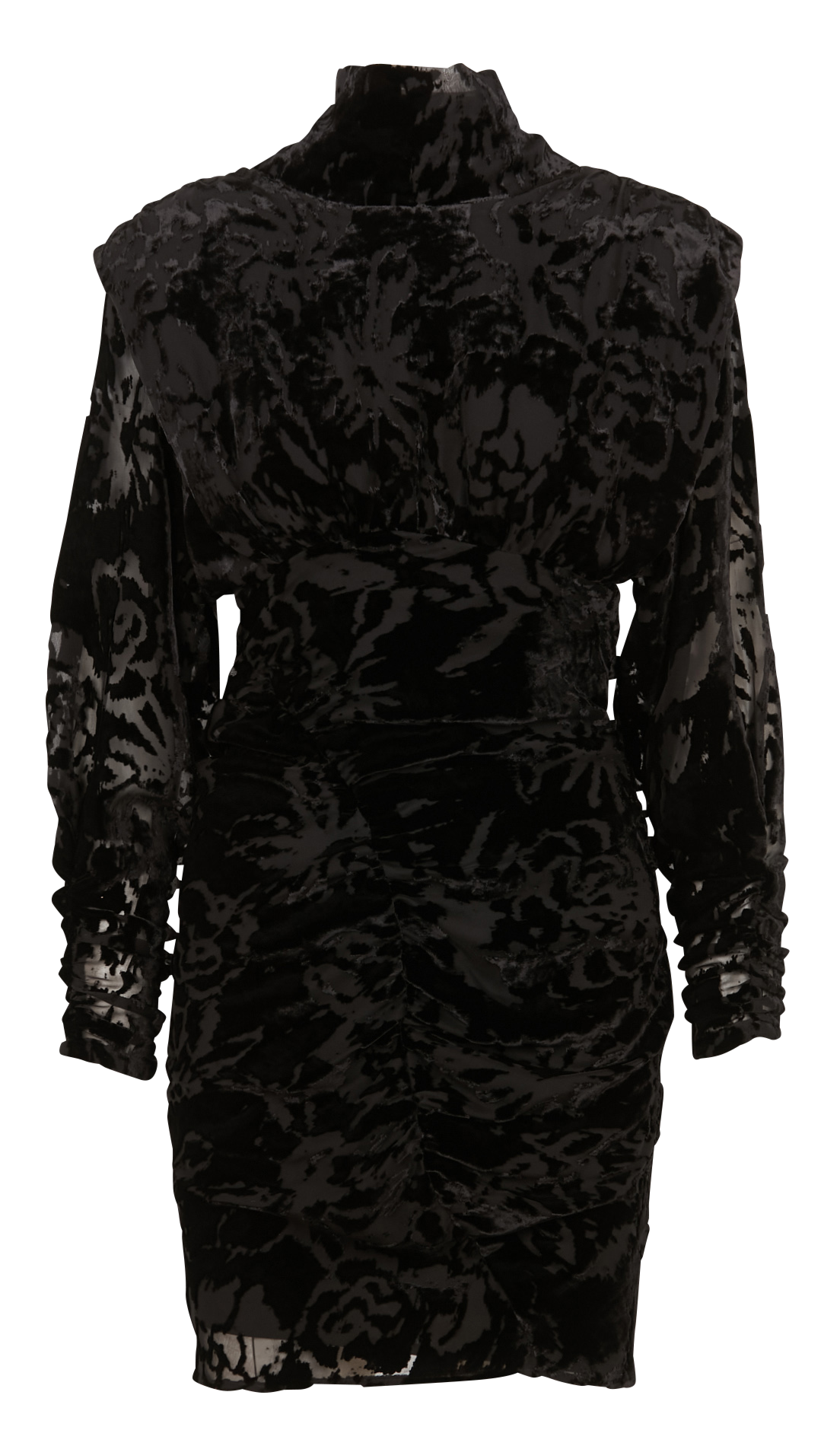 Robe droite courte à col montant en jacquard  IRO Noir