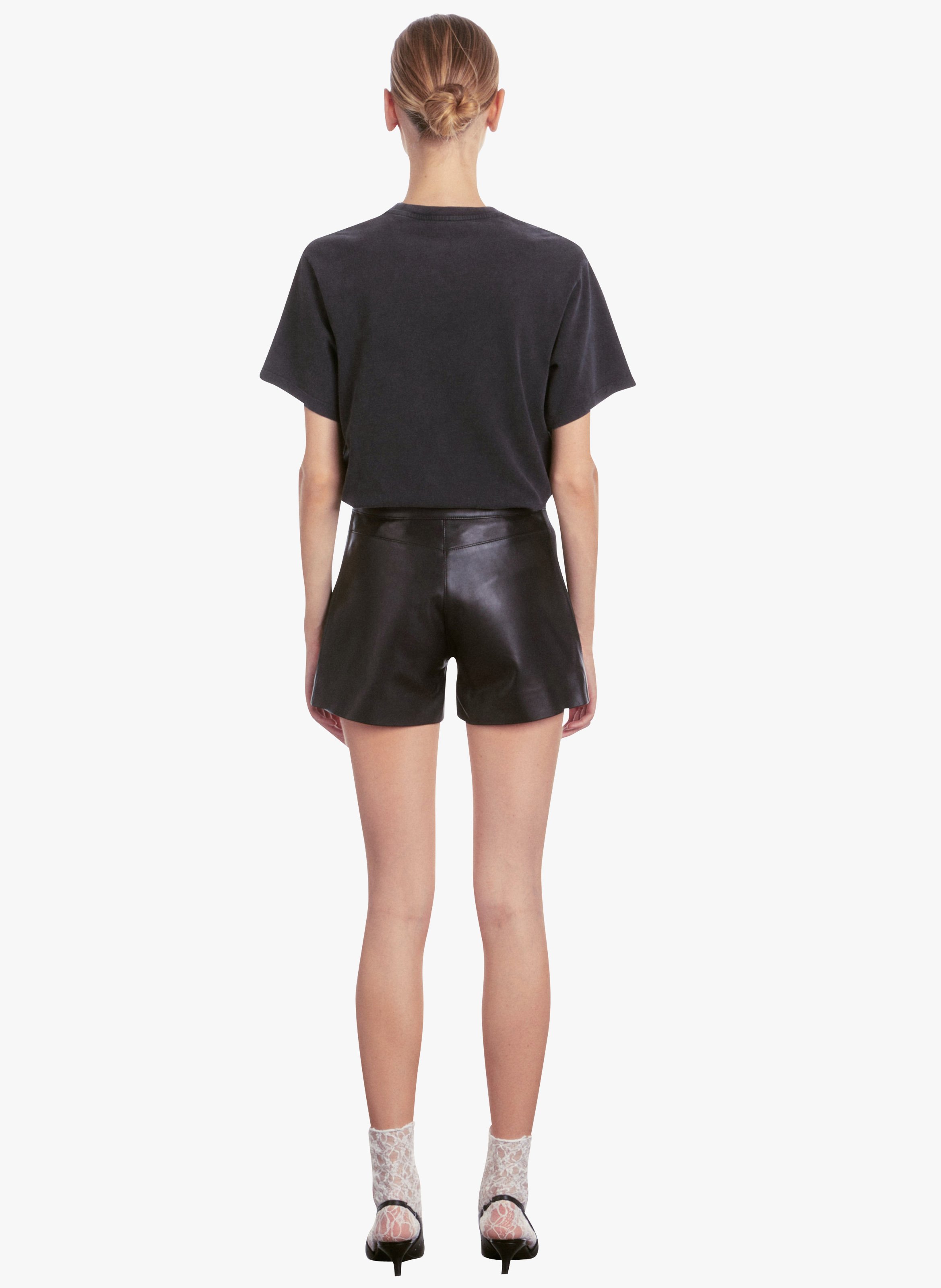 The kooples leather on sale shorts