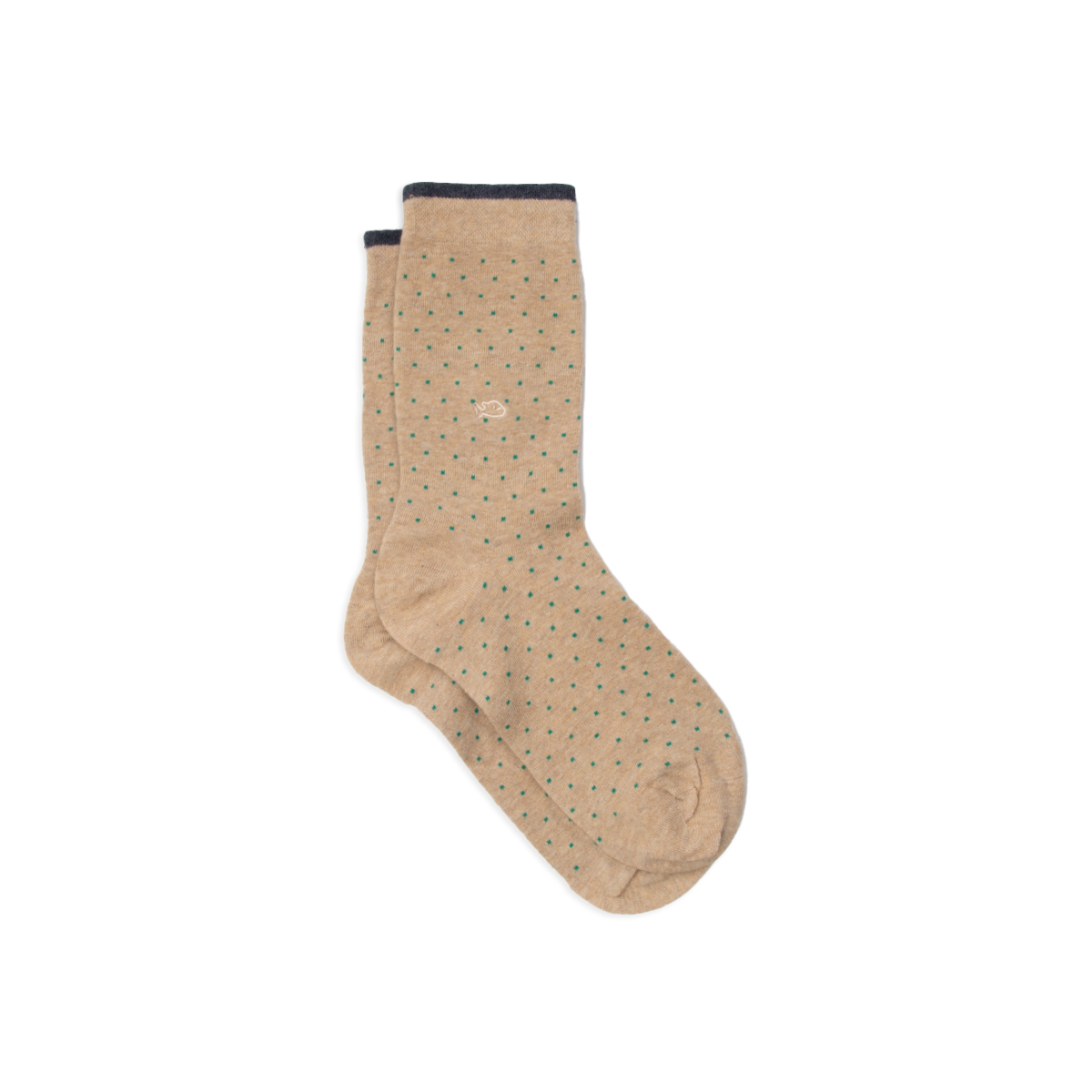 Combed cotton socks with polka dots BILLYBELT Beige