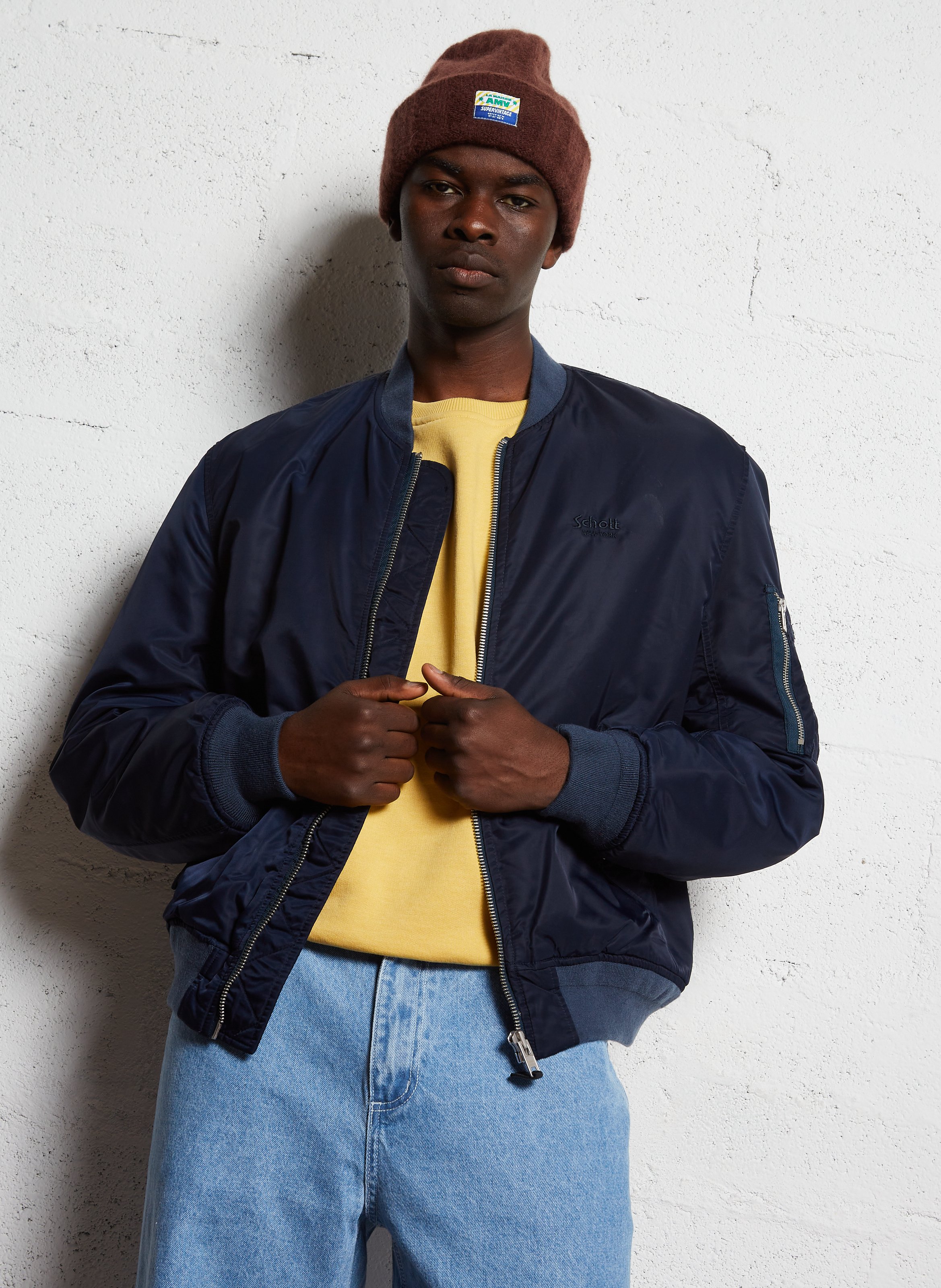 Blouson ample vintage  SCHOTT Bleu