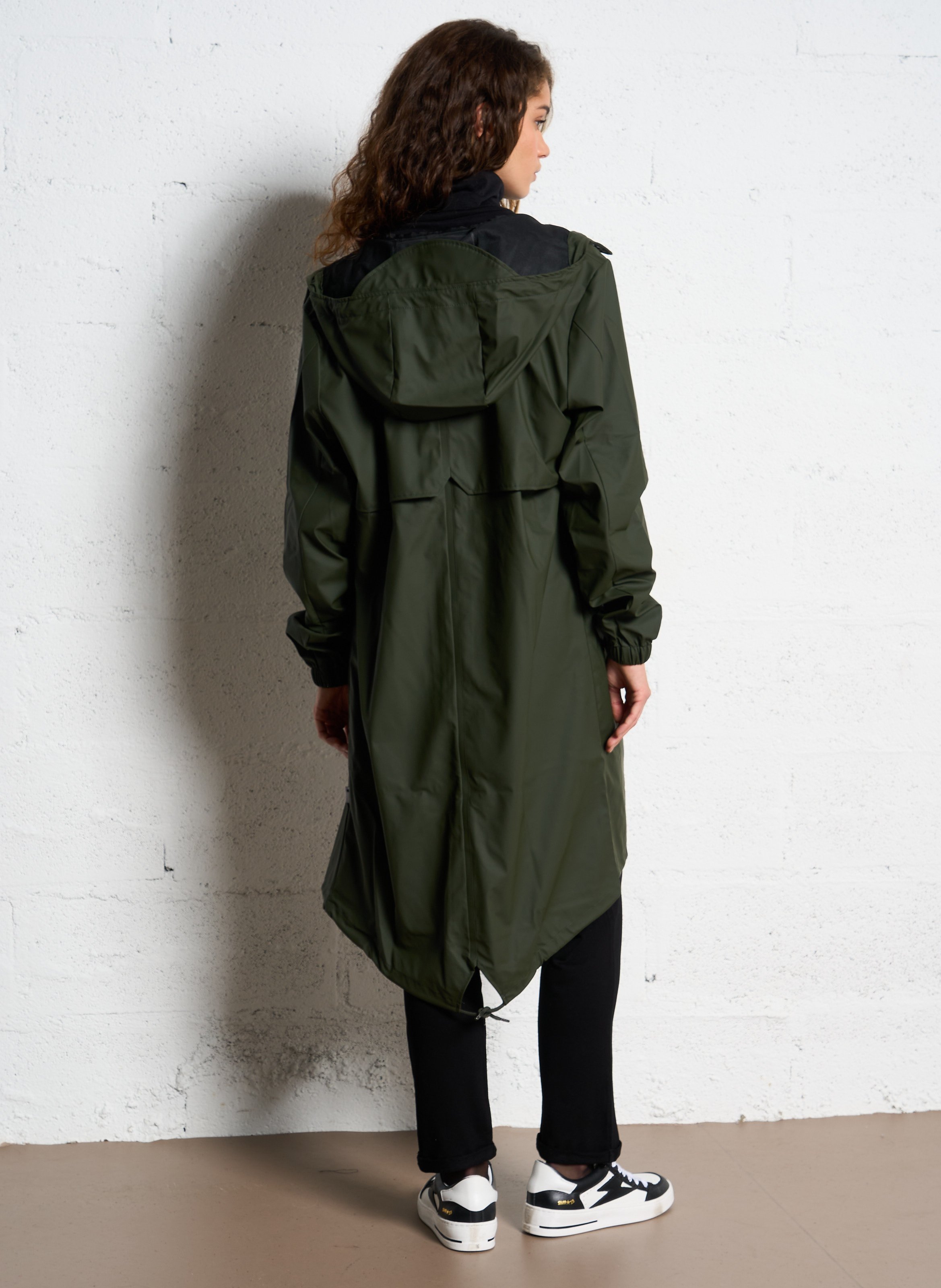 Waterproof hooded parka RAINS Green
