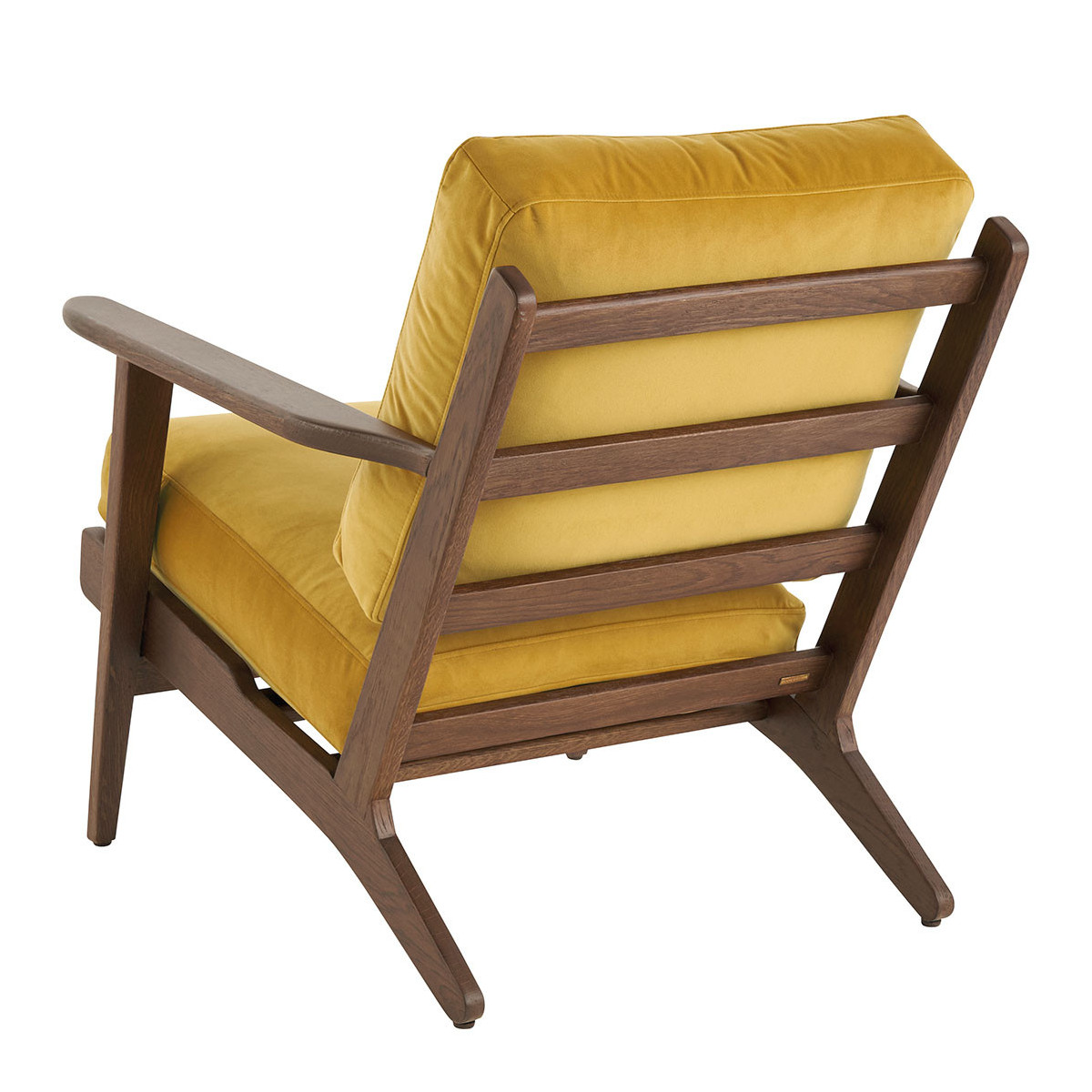 Fauteuil jules en velours - safran BLANC D'IVOIRE Jaune