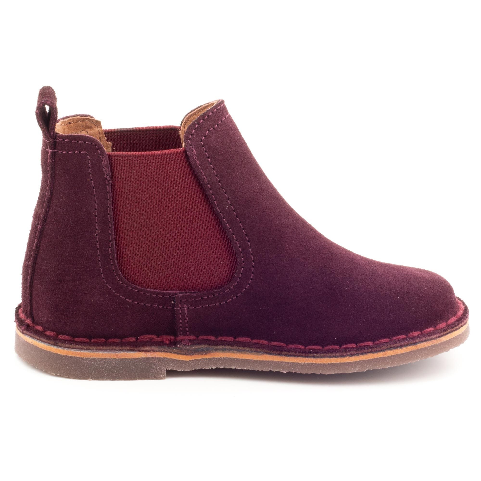 Boots enfant en daim Boni & Sidonie Rouge