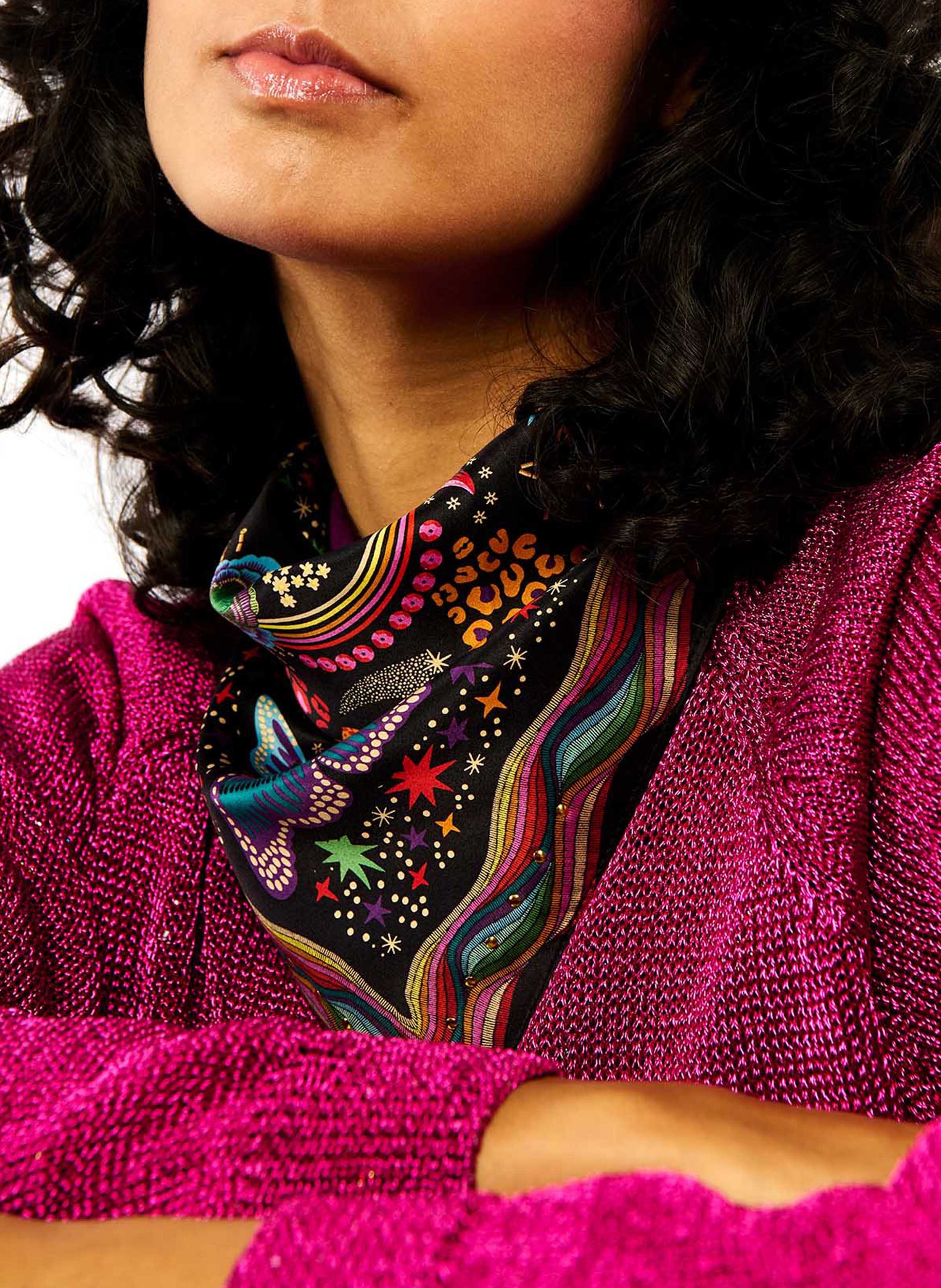 Foulard imprimé  WILD Noir