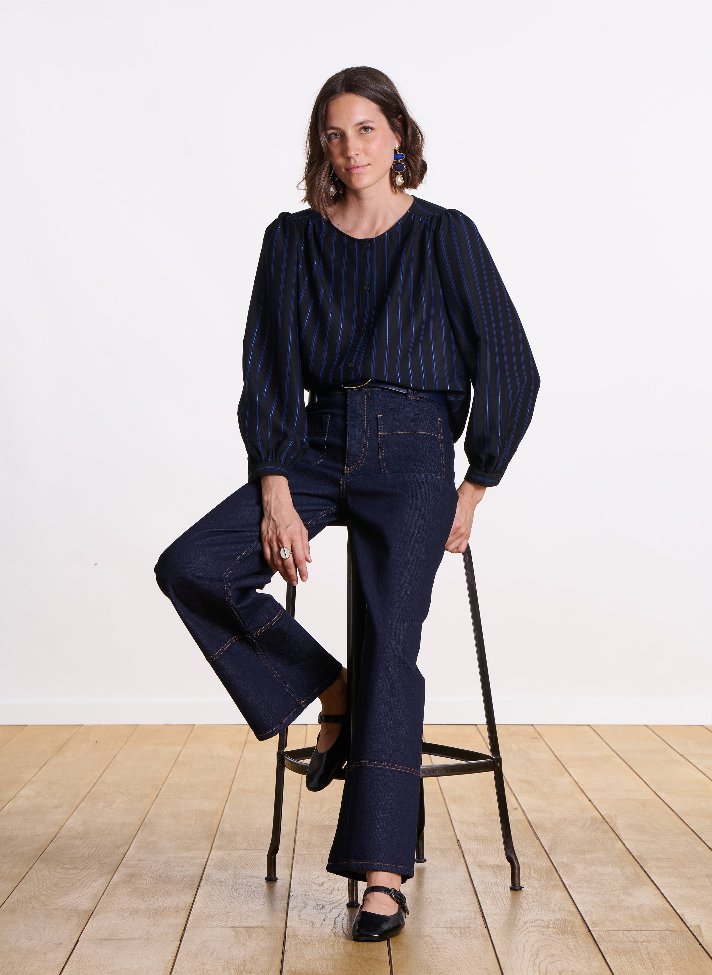 Striped straight shirt LA FEE MARABOUTEE Multicolored