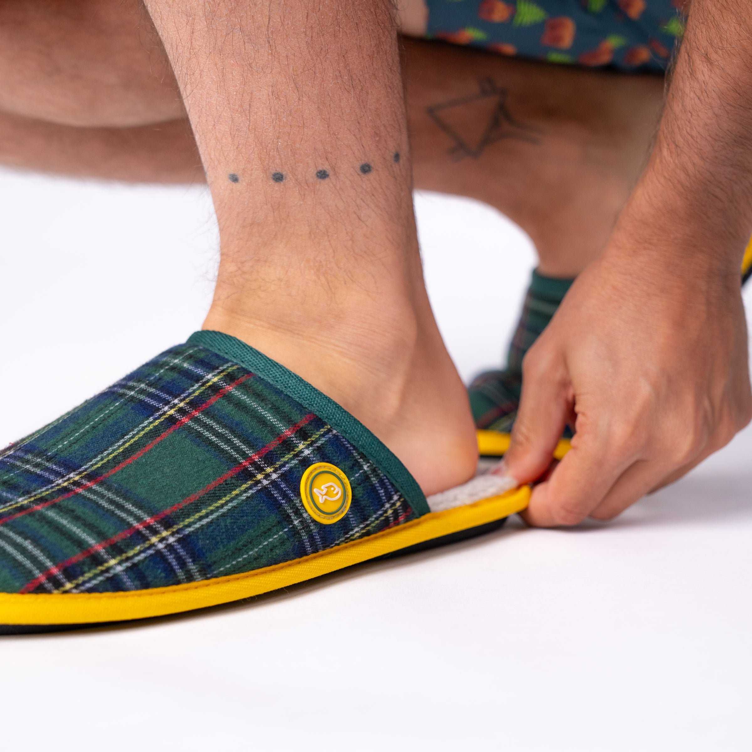 Chaussons à carreaux BILLYBELT Vert