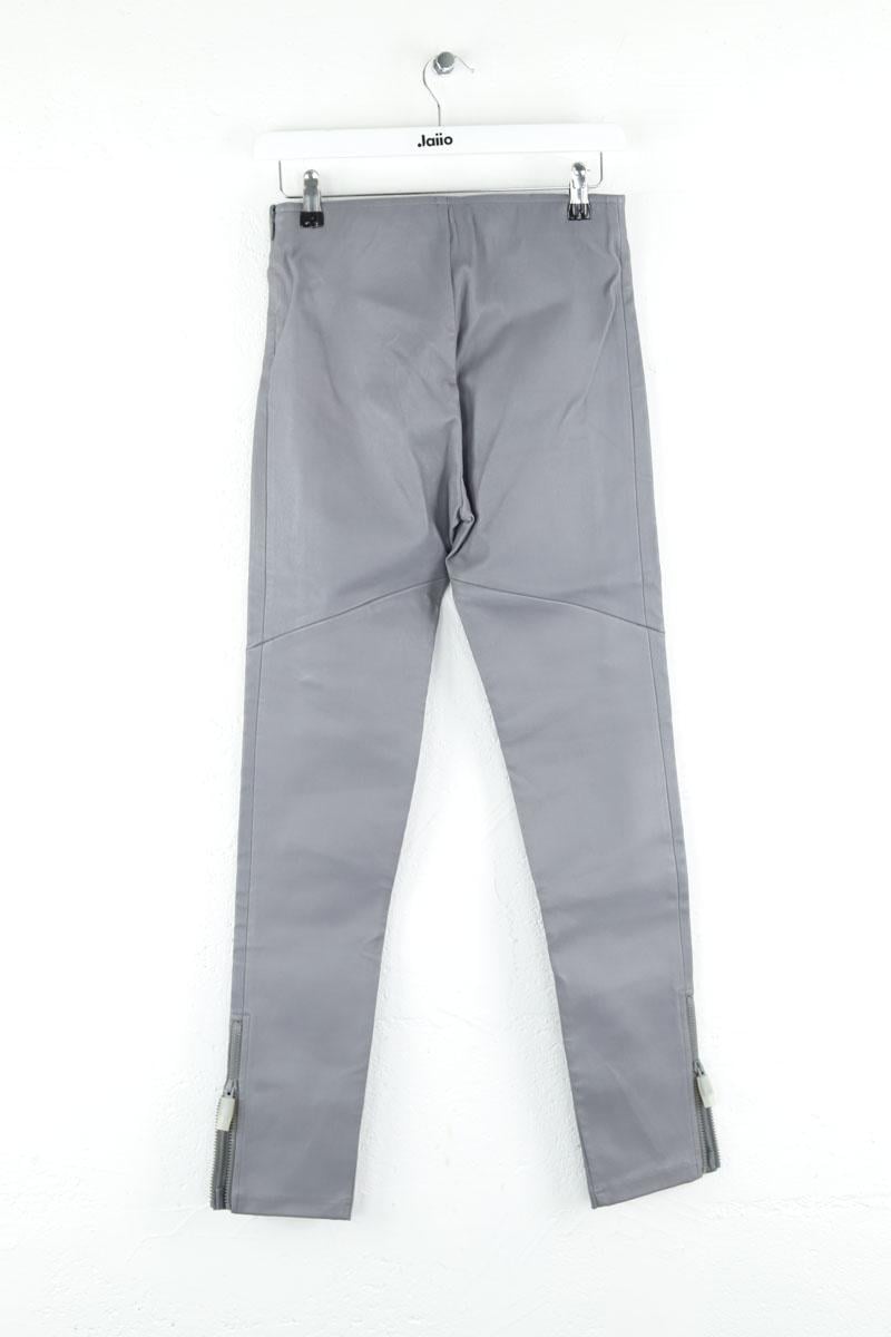 Leather legging trousers PACO RABANNE - Seconde Main Grey