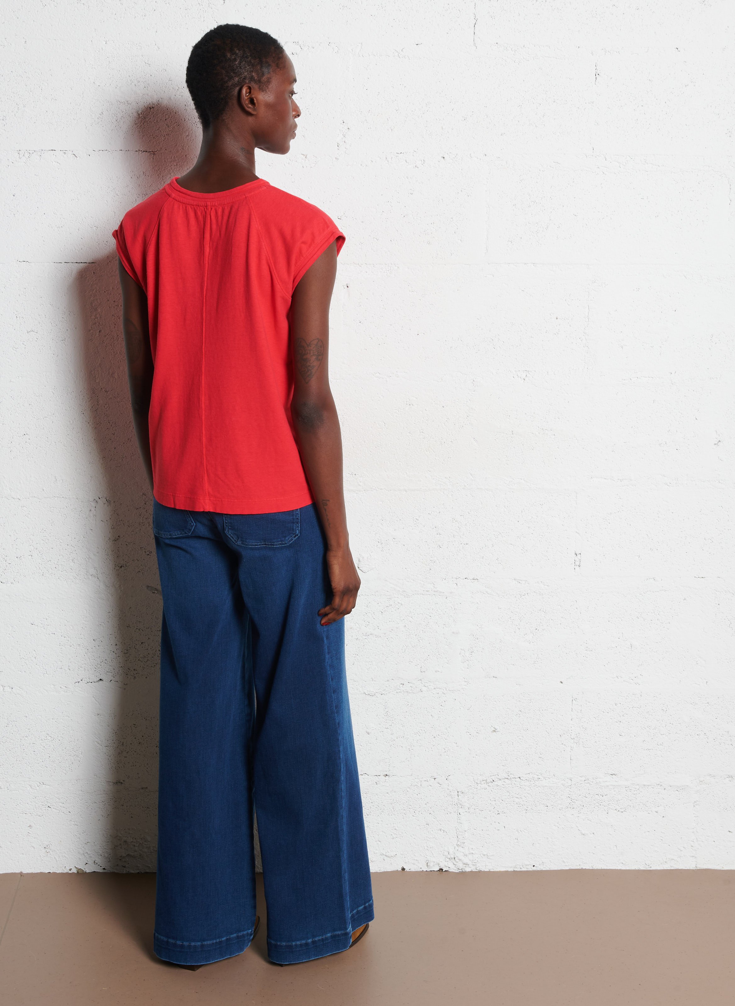 Tee-shirt oversize col rond  MAISON 123 Rouge