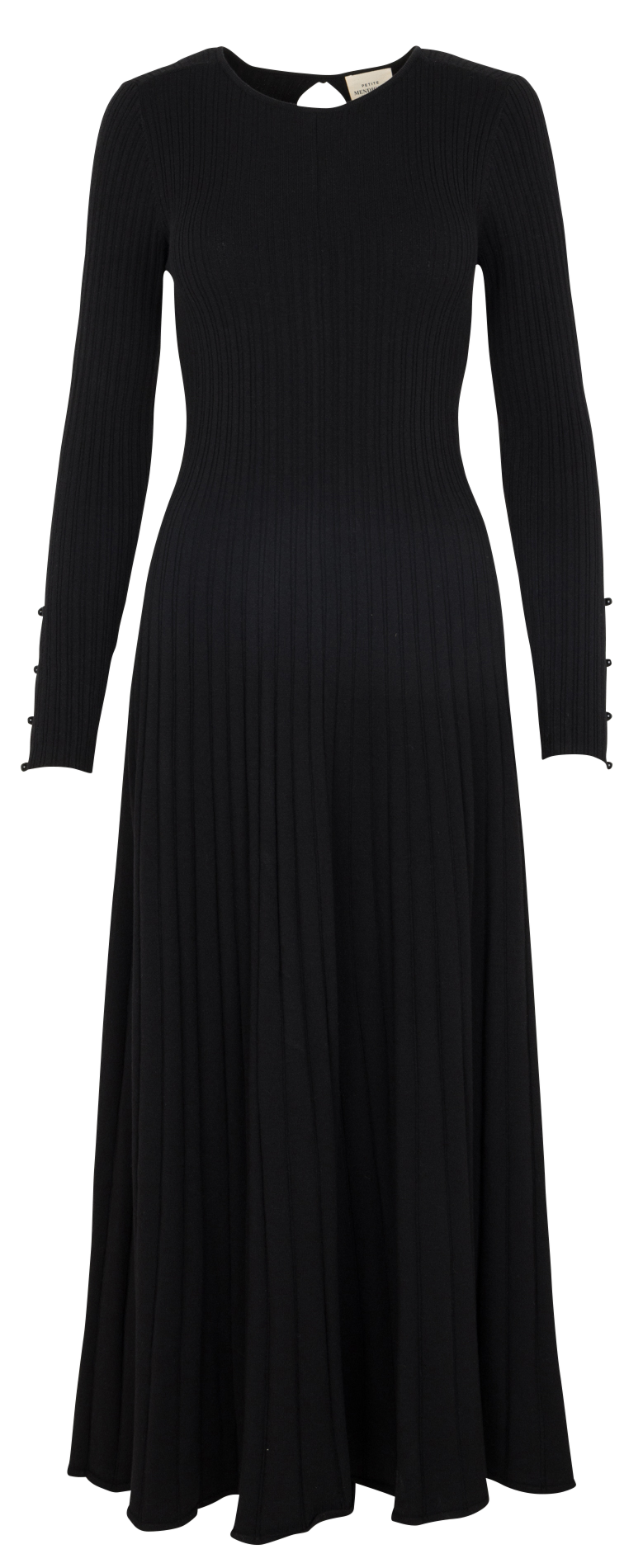 Long V-neck dress PETITE MENDIGOTE Black