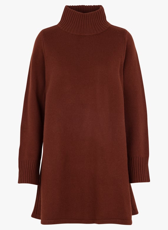 Rechte Winterjurk met Contrast Peter Pan kraag Rechte Winterjurk met Contrast Peter Pan kraag