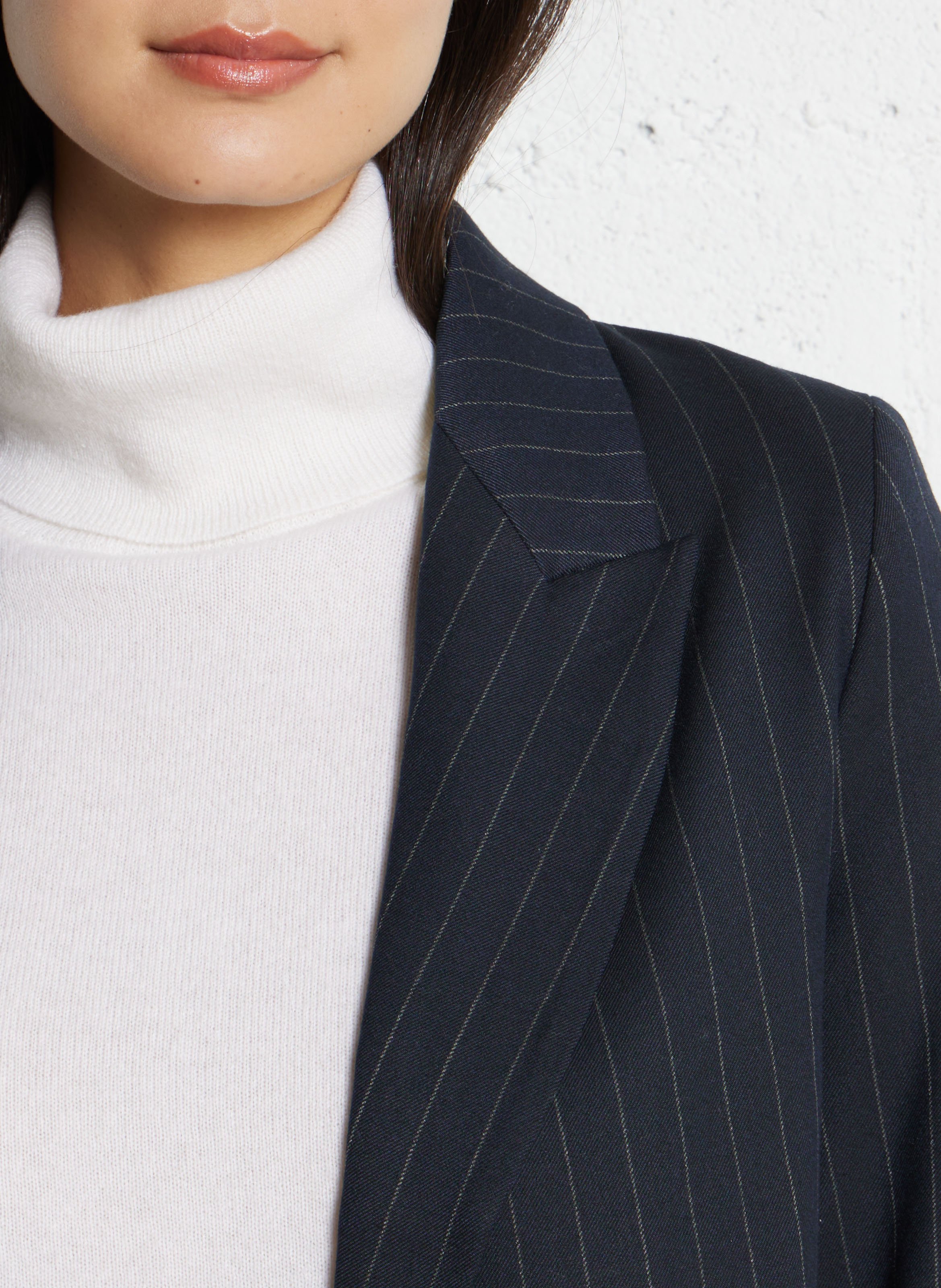 Gerade geschnittener, gestreifter Blazer SUD EXPRESS Blau