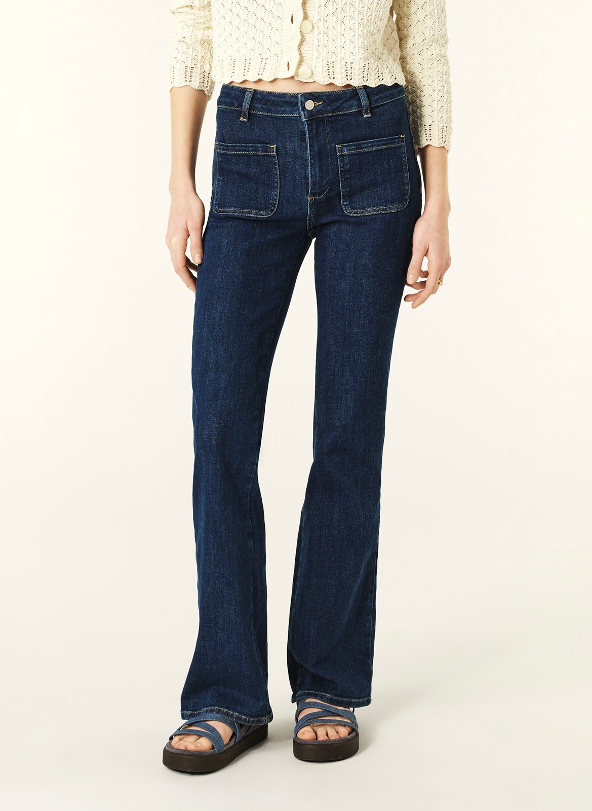 Jean droit en coton mélangé  BA&SH Bleu