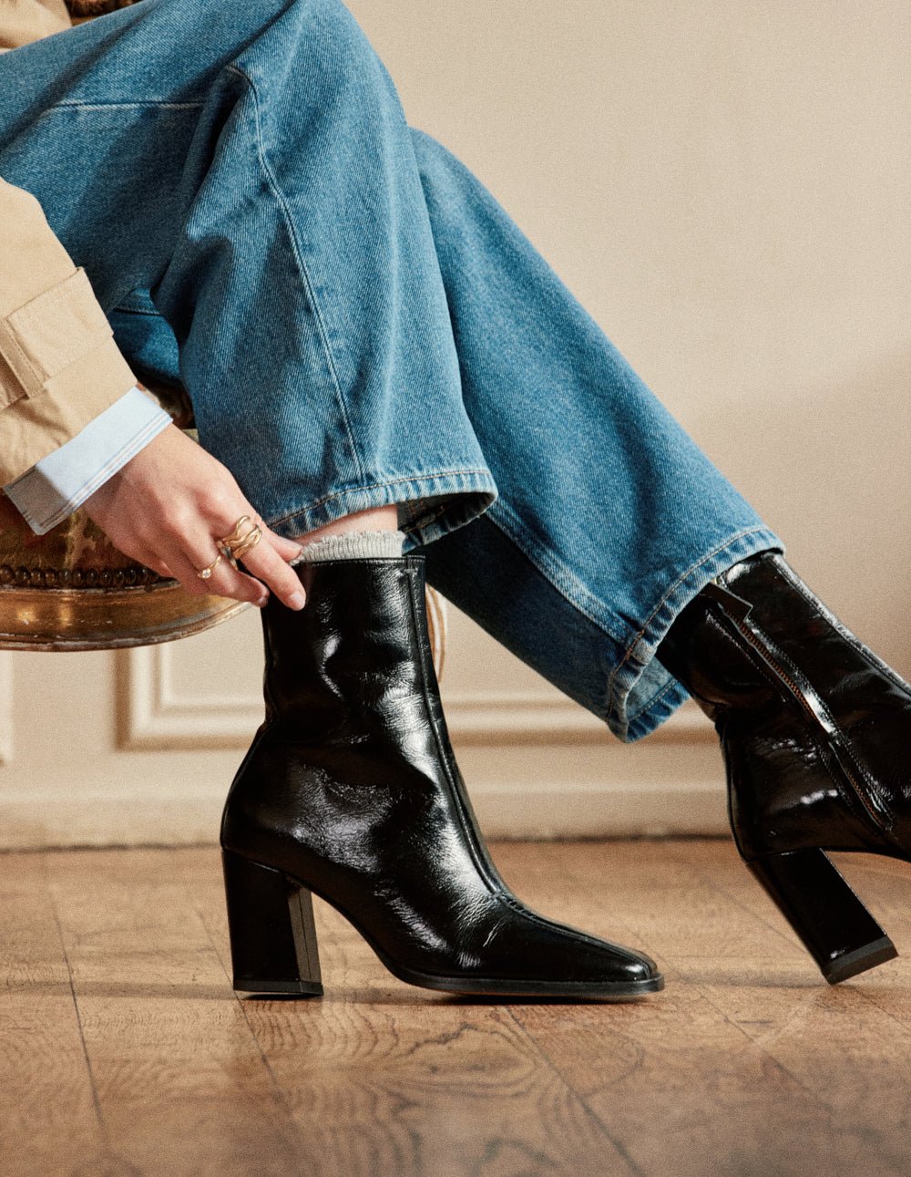 Ankle boots with heel ODAJE EX. M.MOUSTACHE Black