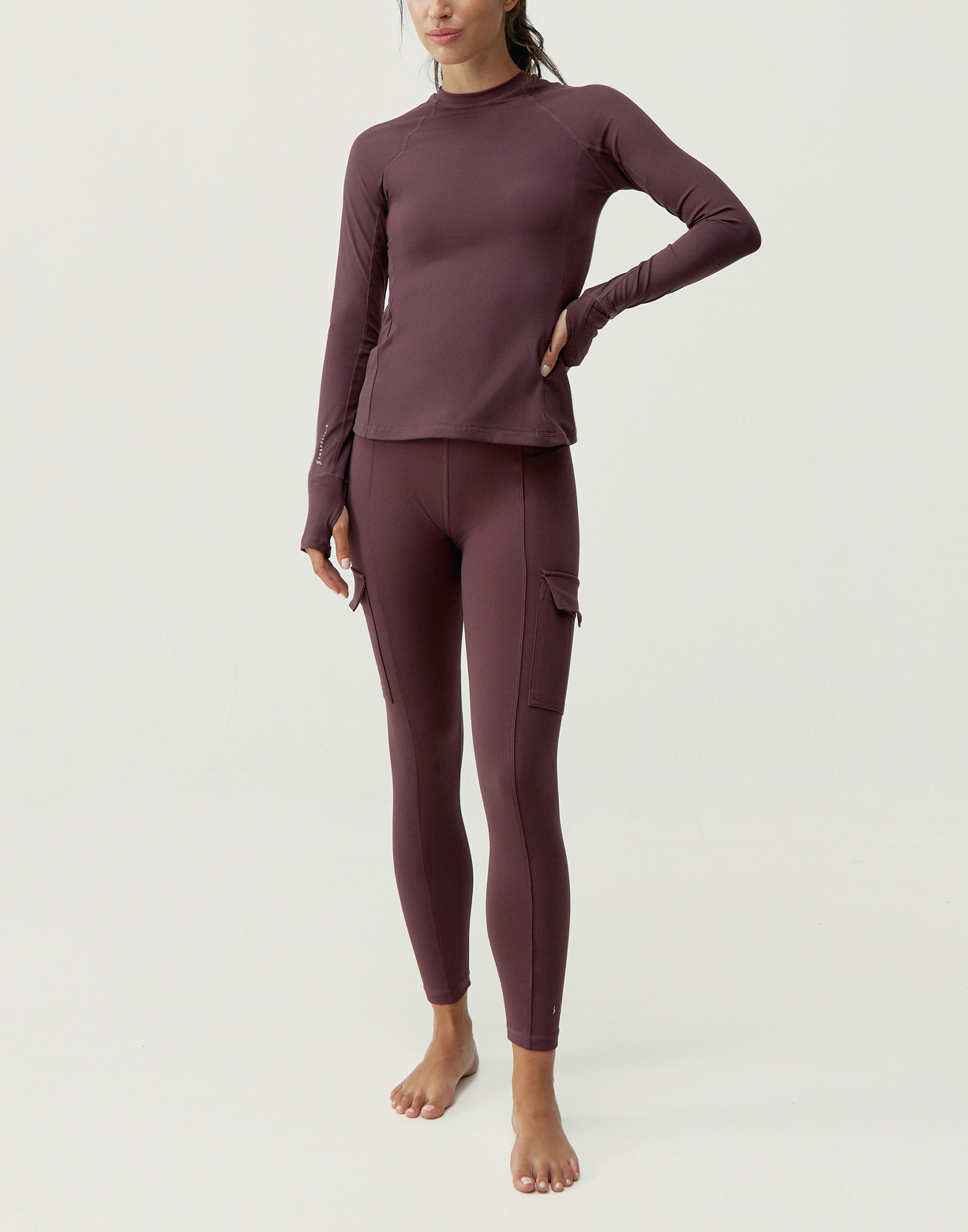 Cargo leggings with pockets BORN Red