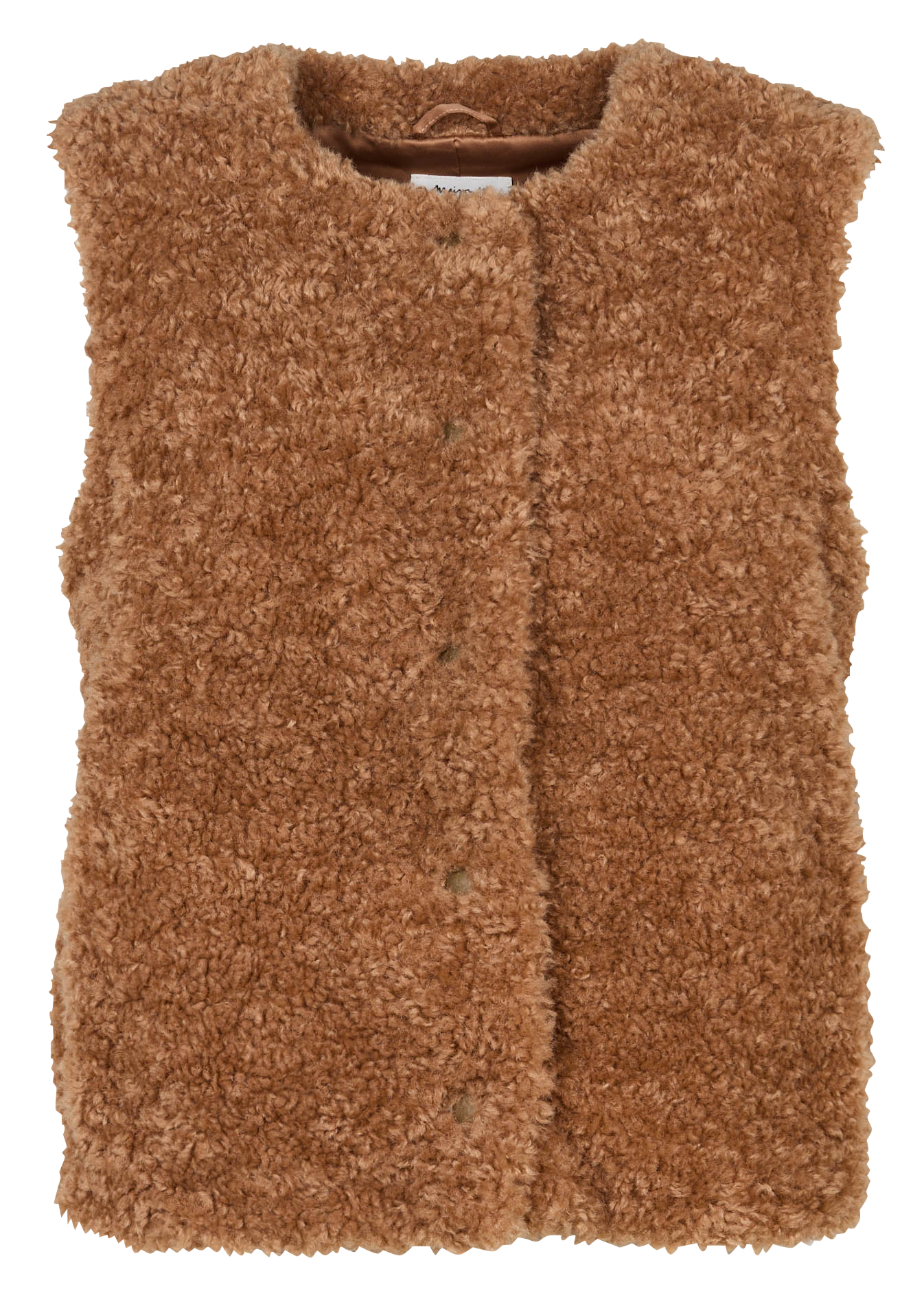 Jas van synthetische bont met ronde kraag MAISON 123 Beige