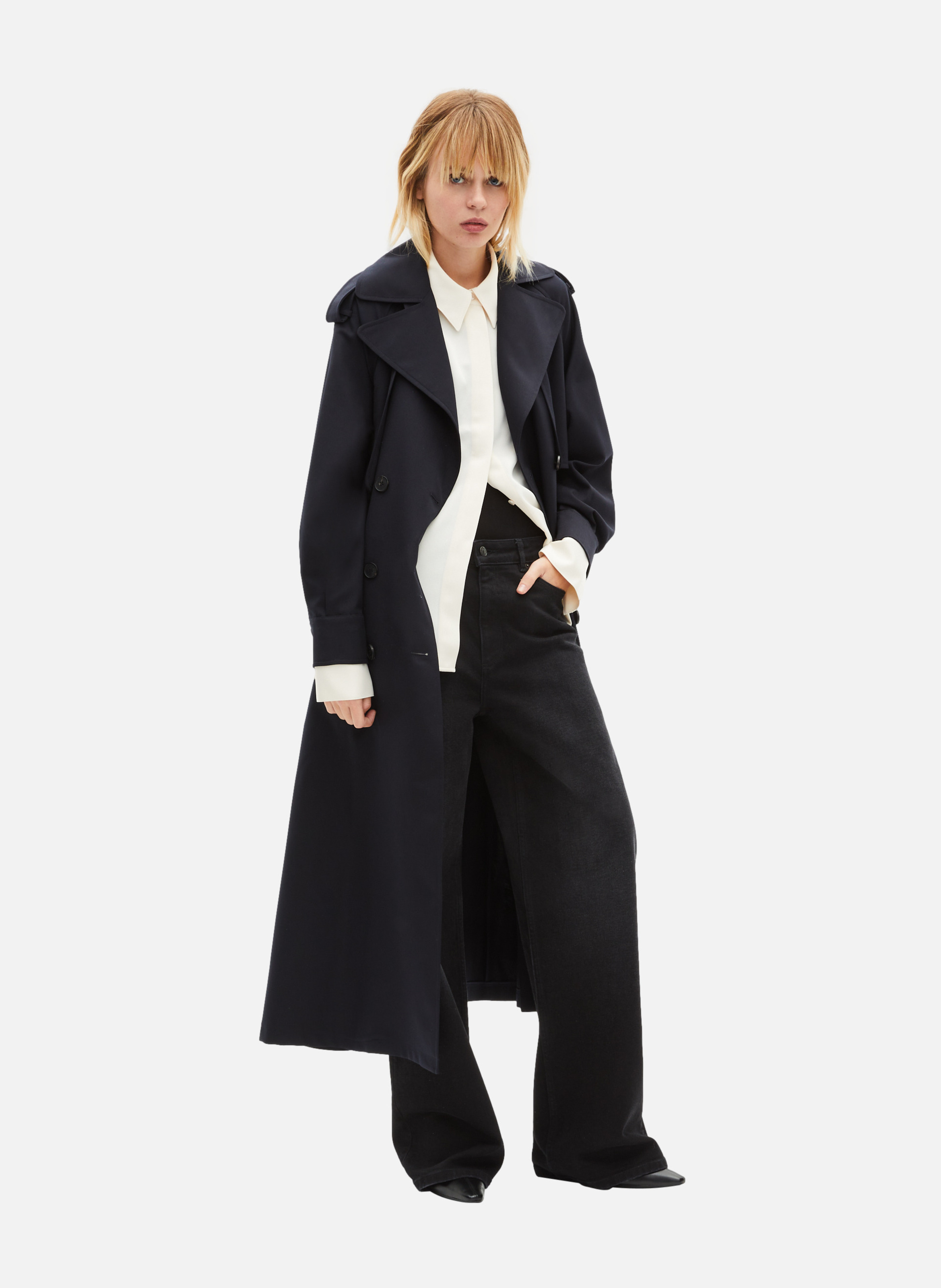 Jills fluid trench coat THE KOOPLES Blue