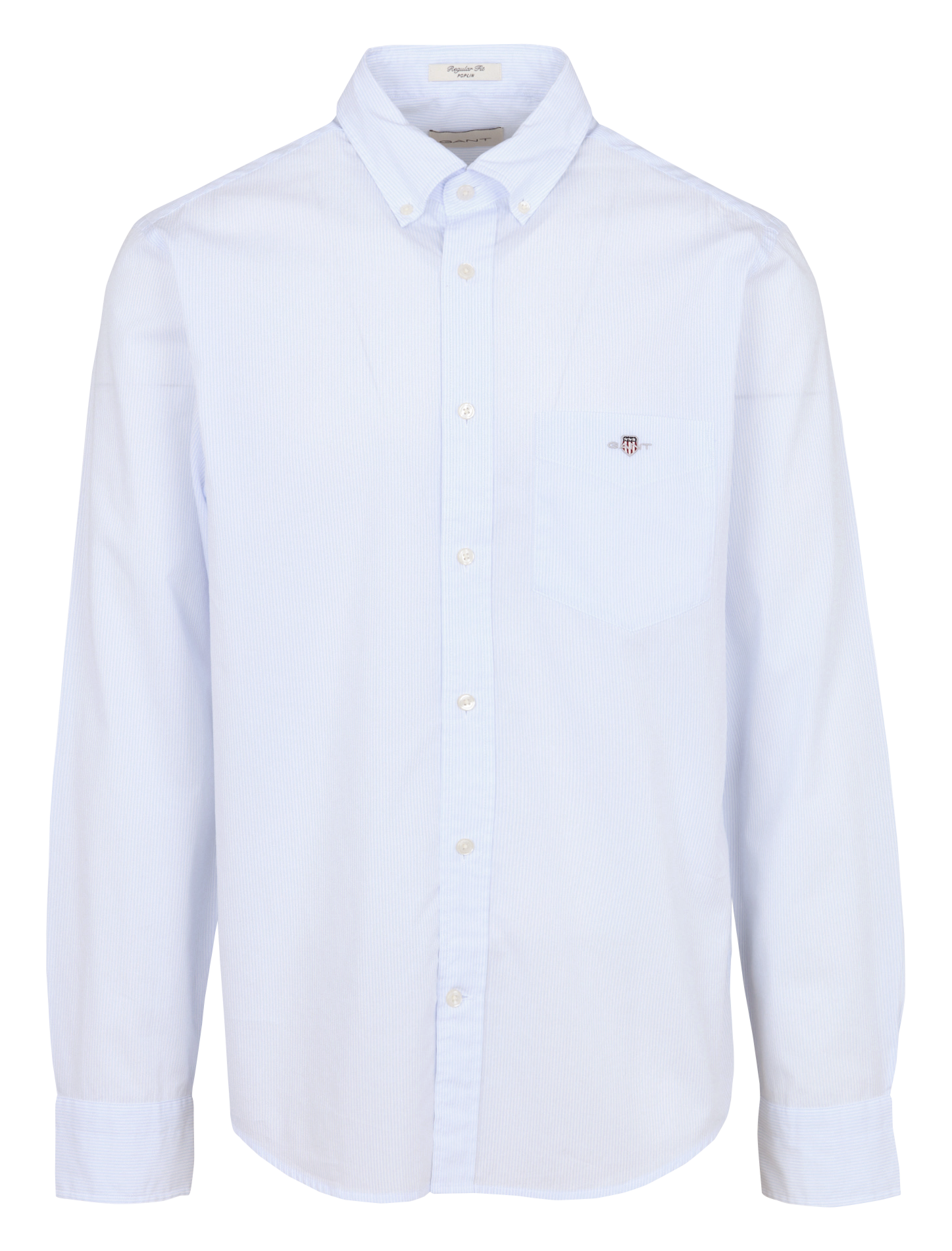 Rechte, gestreepte, katoenen blouse met klassieke kraag GANT Blauw