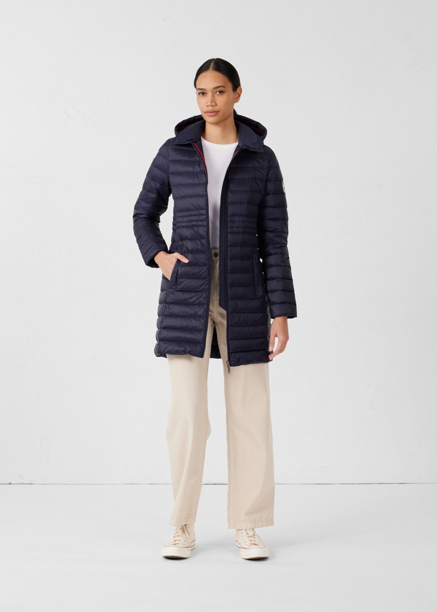 Long hooded puffer coat vero 2.0 JOTT Blue