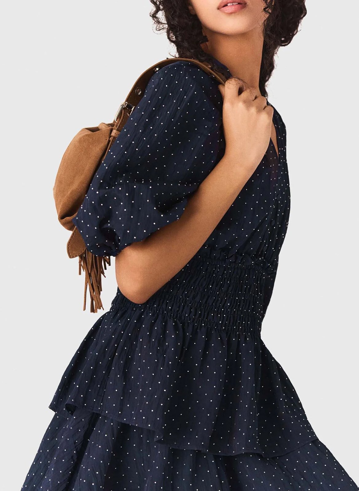 Korte jurk met V-hals MAJE Blue