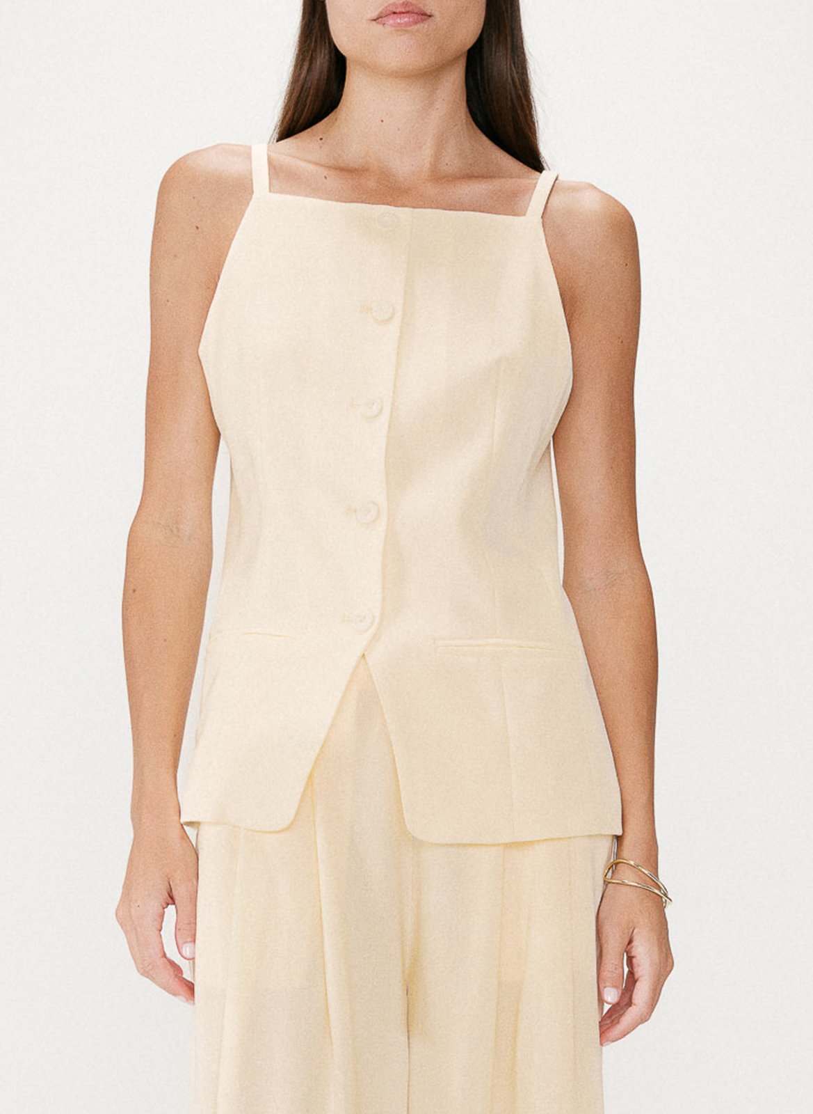 Top col carré  GRACE ET MILA Gelb