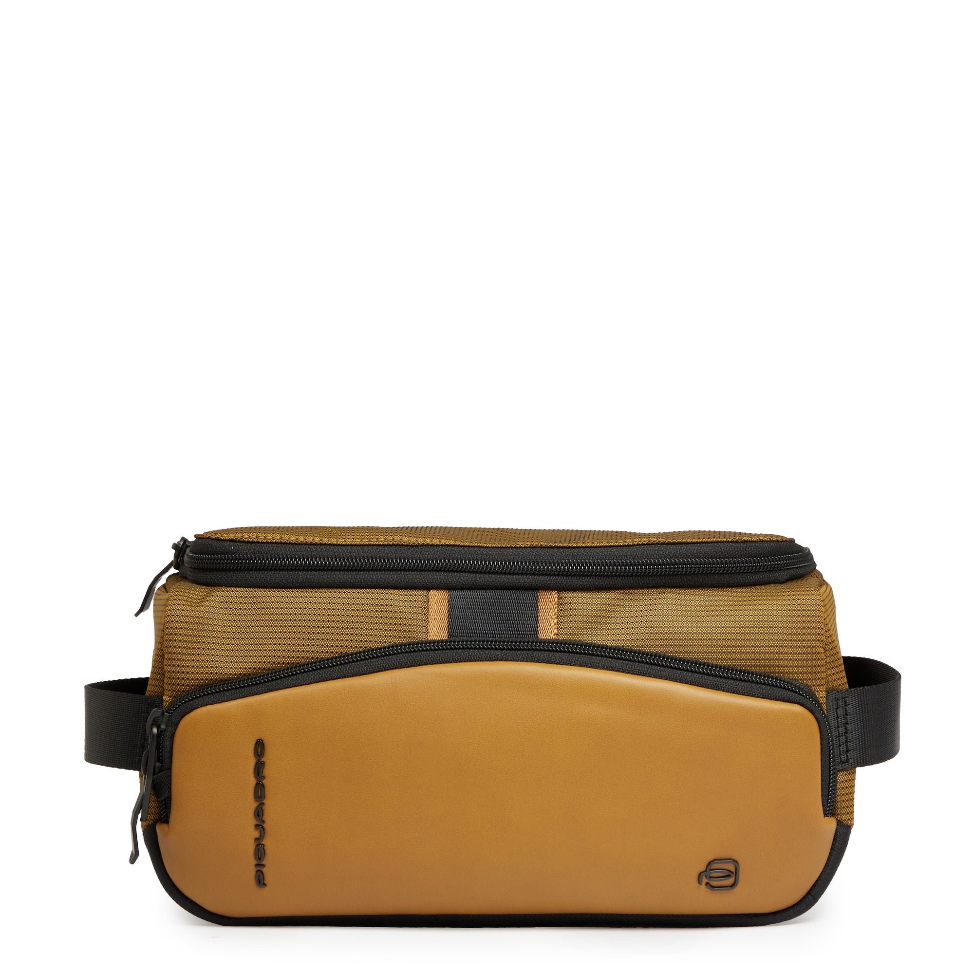 Toiletry bag made from bio-based material PIQUADRO Brown