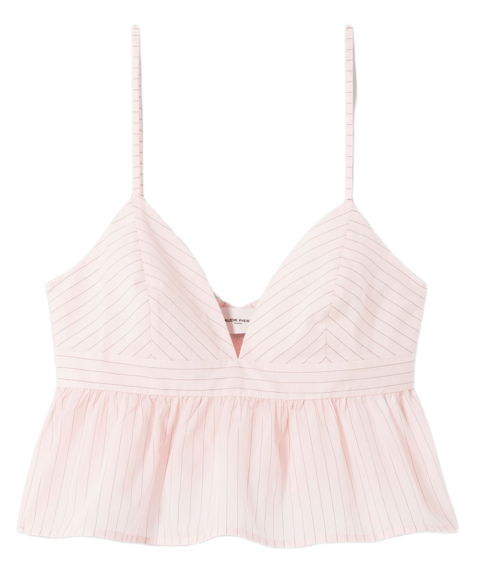 Mouwloze, gestreepte top  CLAUDIE PIERLOT Roze