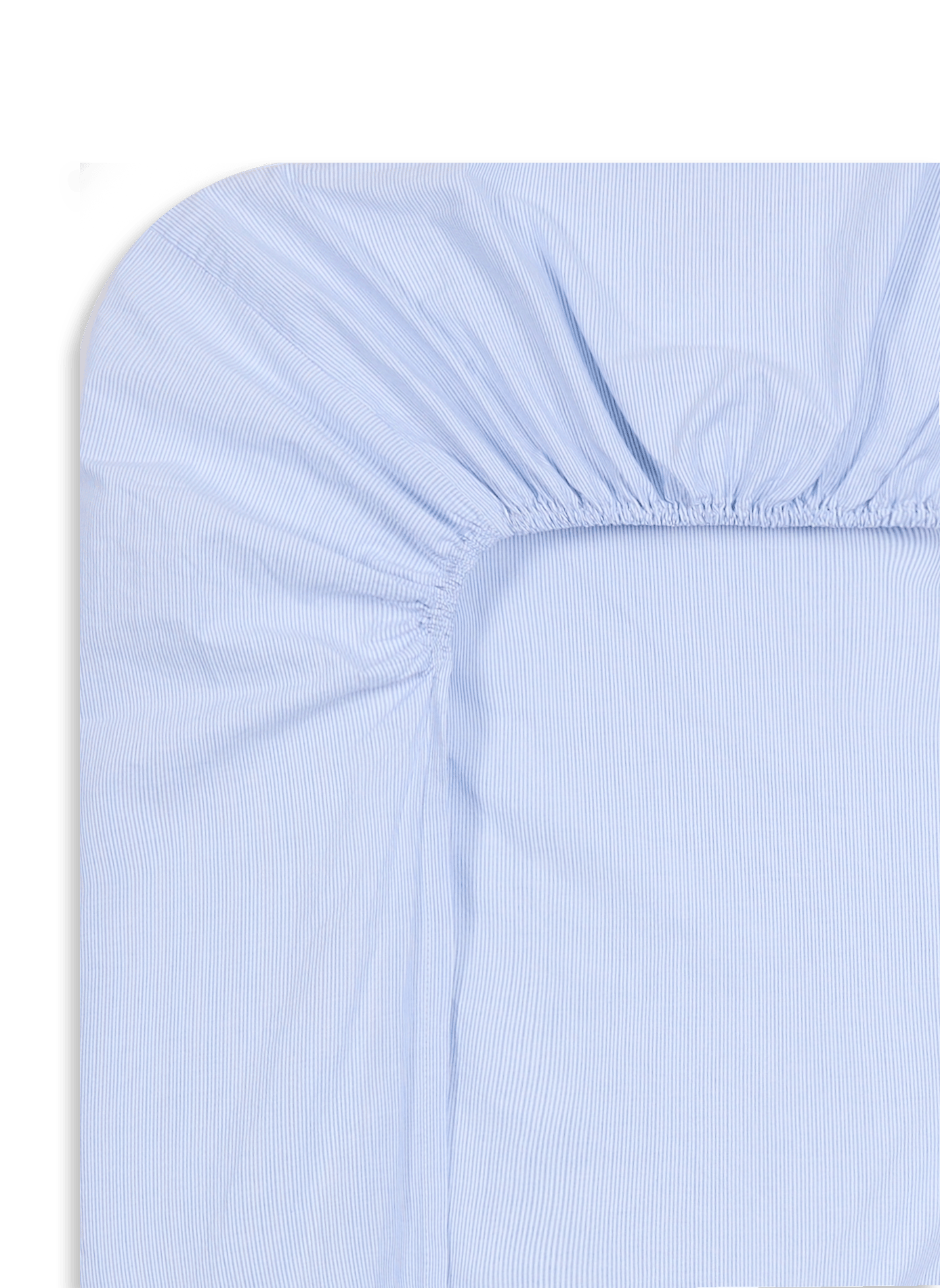 Cotton fitted sheet AU PRINTEMPS PARIS MAISON Blue