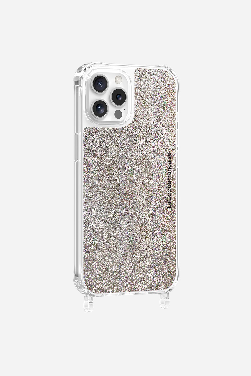 Glitter phone case with rings for iPhone 12 Pro Max. LA COQUE FRANCAISE Multicolored