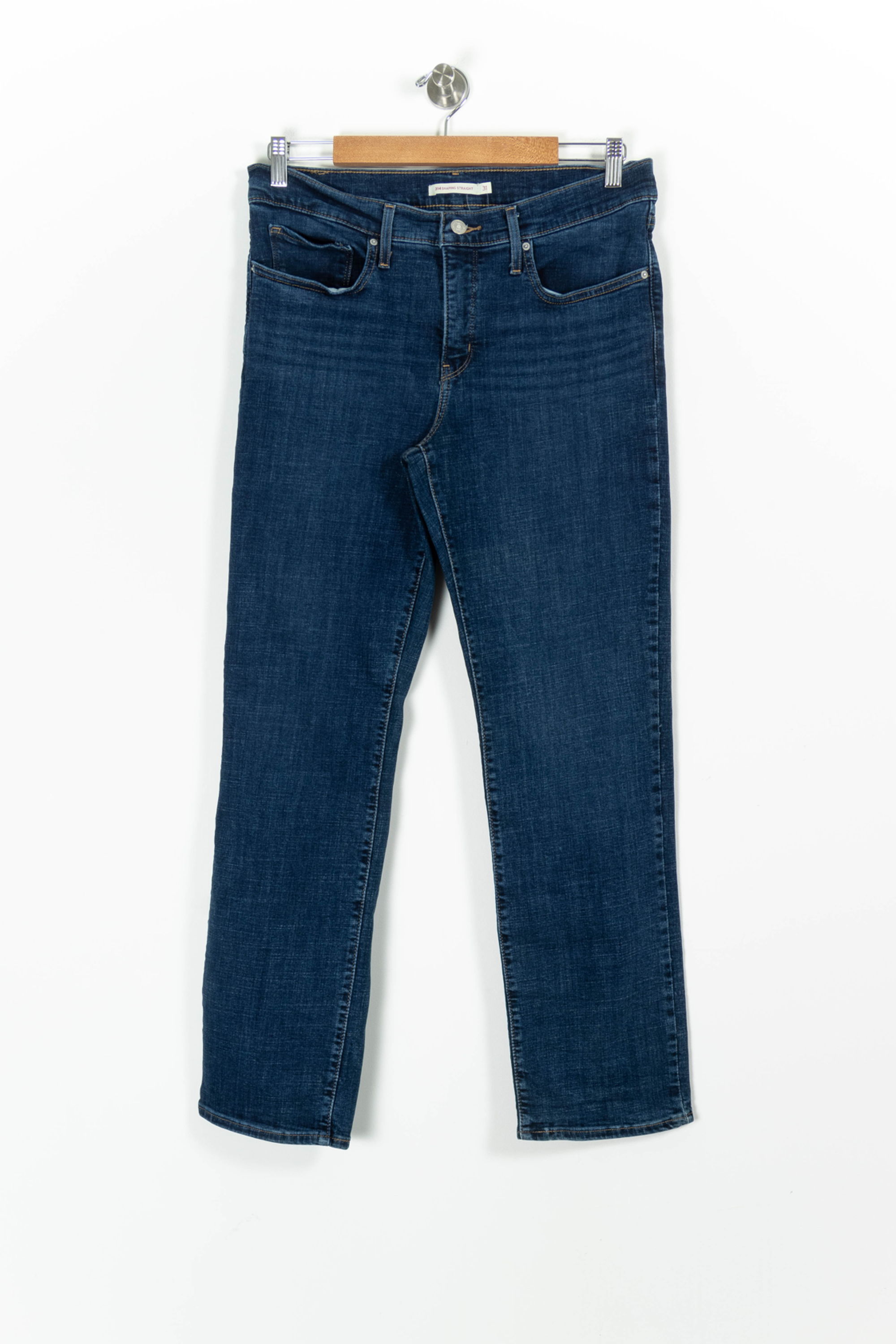 Cropped slim jeans with studs LEVI'S - Seconde main Blue