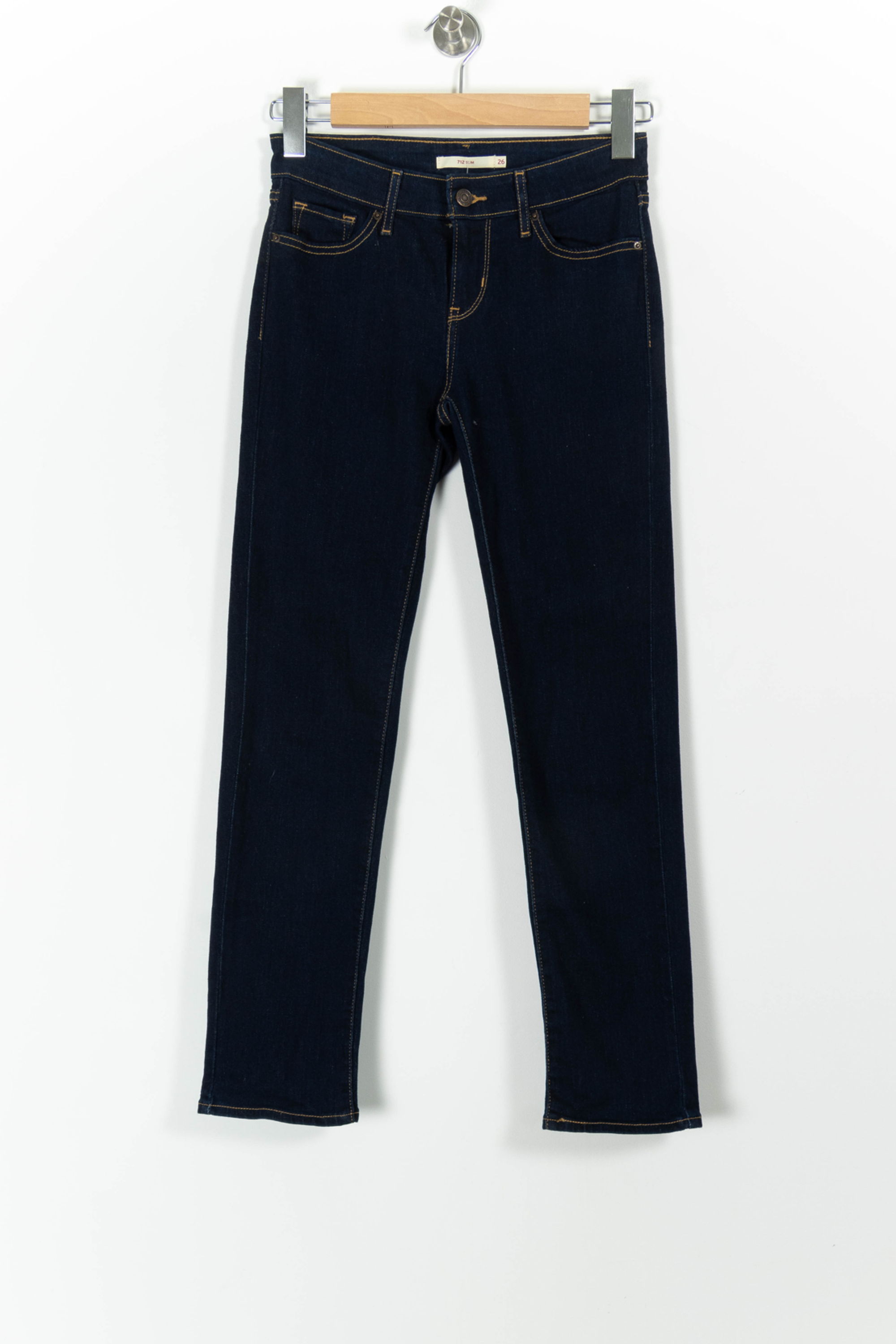 Cropped slim jeans with studs LEVI'S - Seconde main Blue