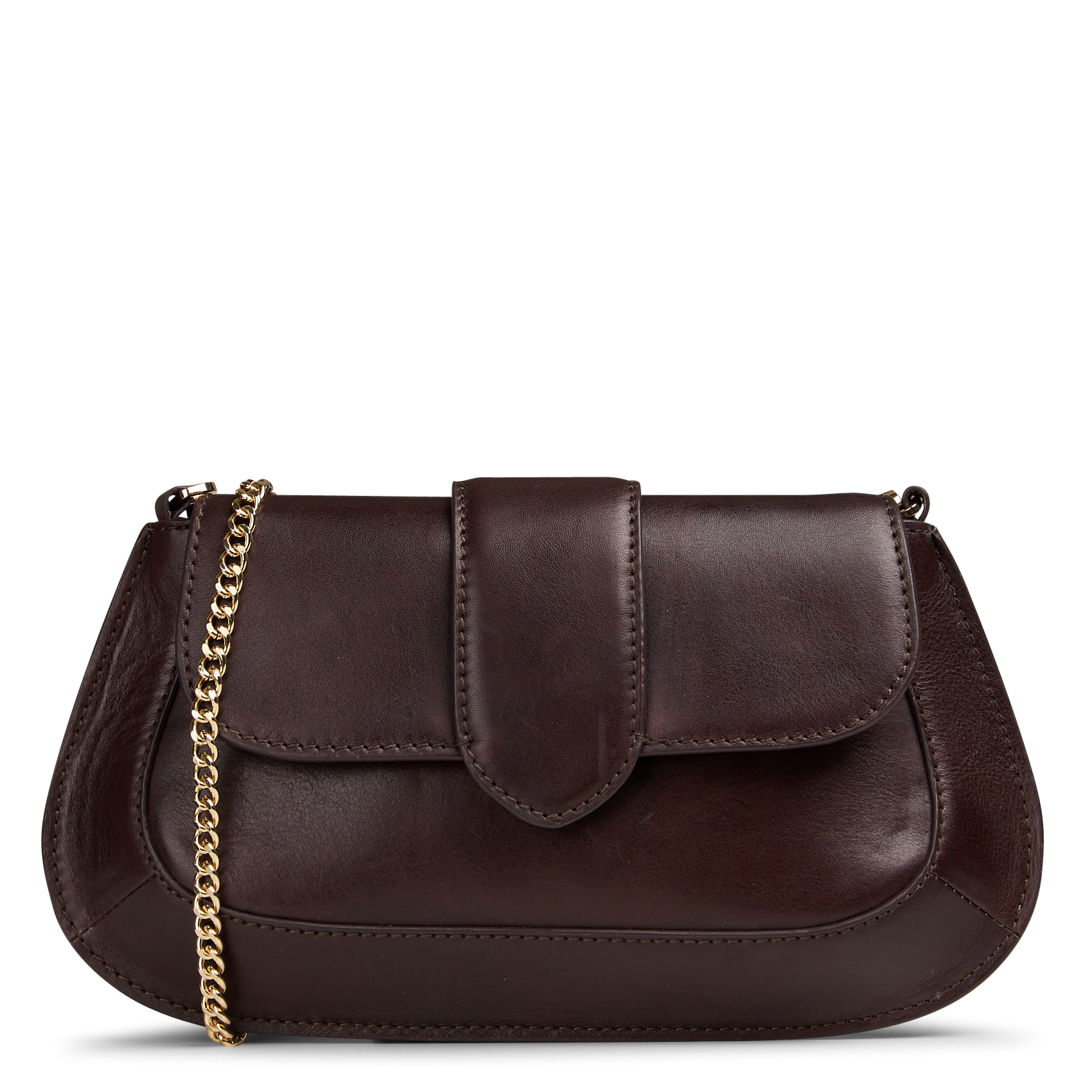 Leren clutch MAISON 123 Bruin