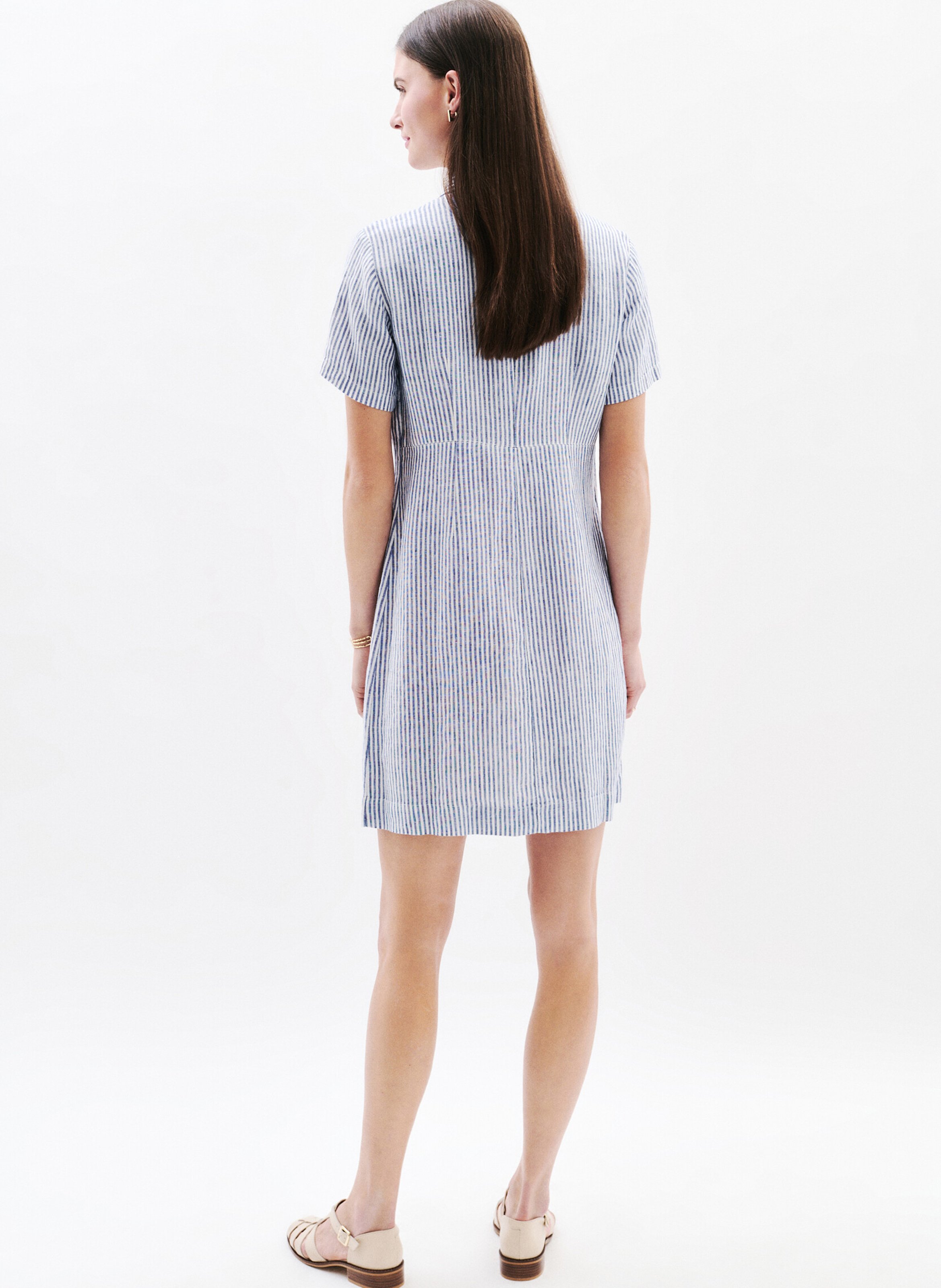 Linen dress CAROLL Blue