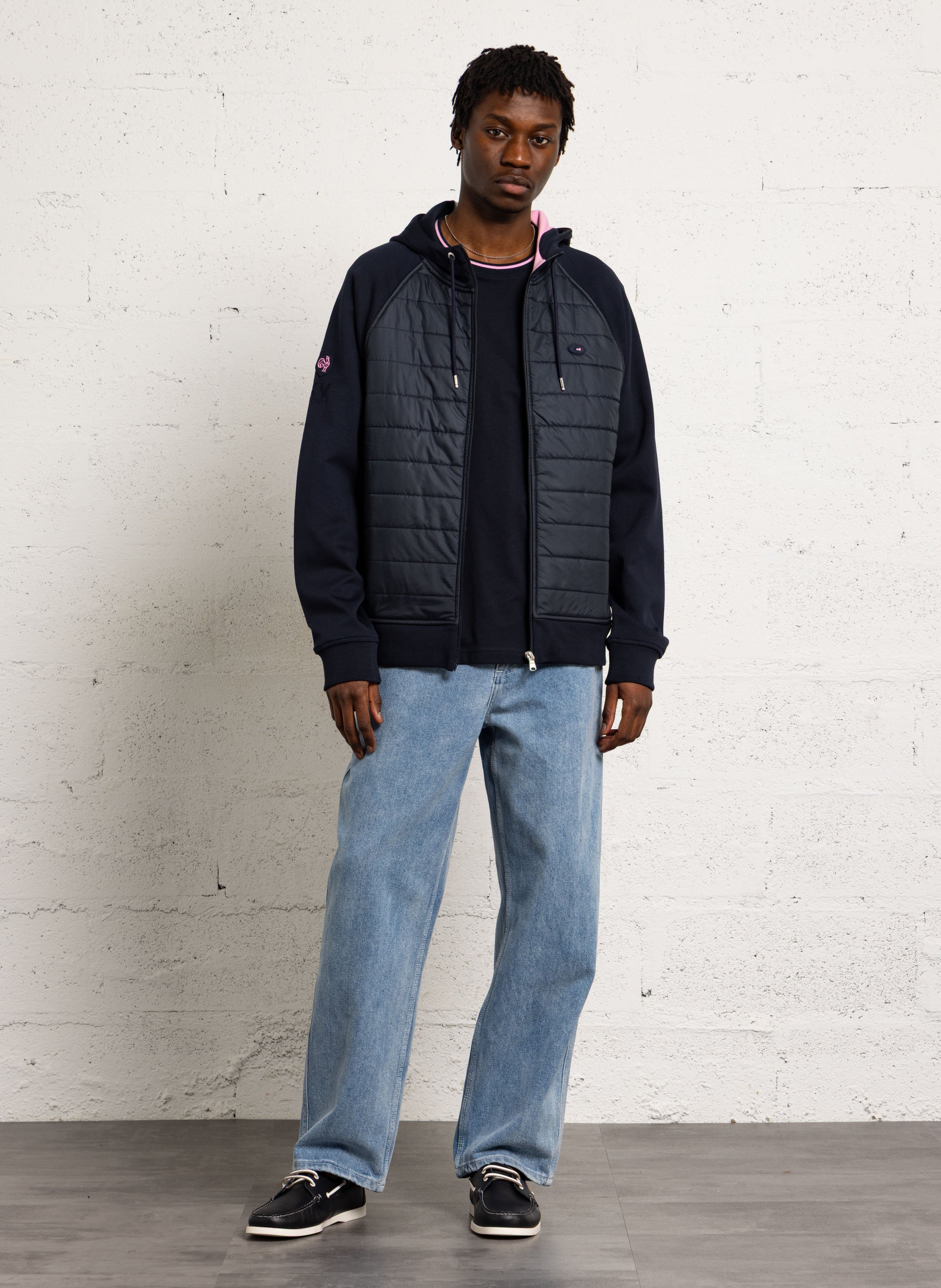 Straight jacket in blended cotton EDEN PARK Blue