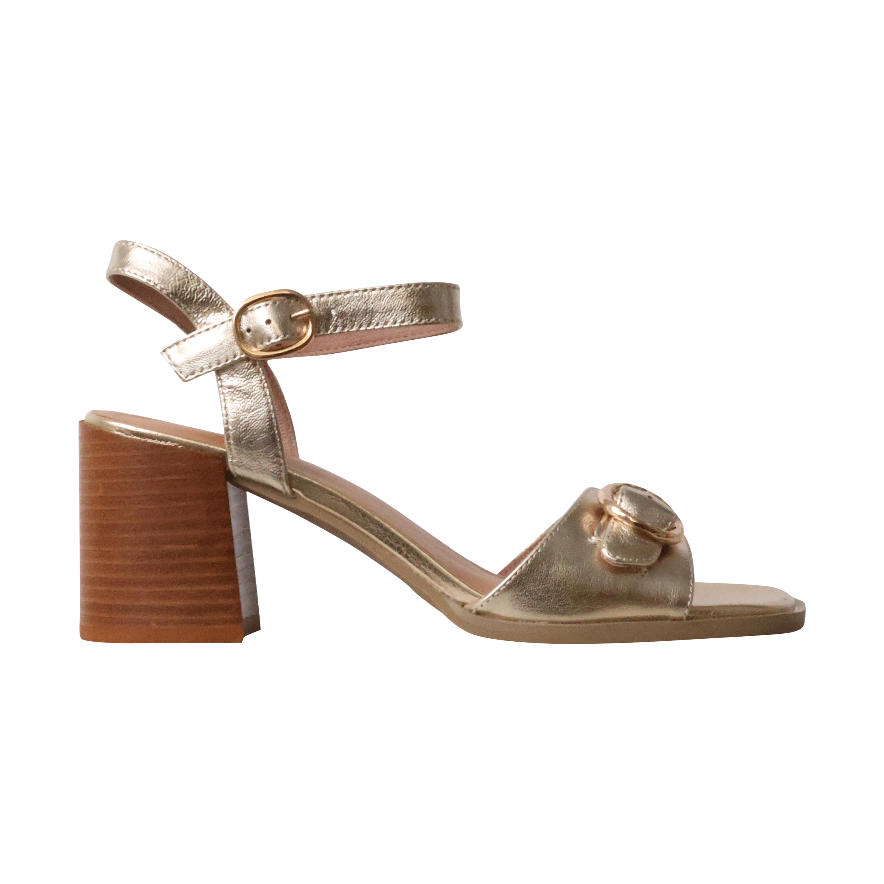 Brooke leather heeled sandals EMILIE KARSTON Grey