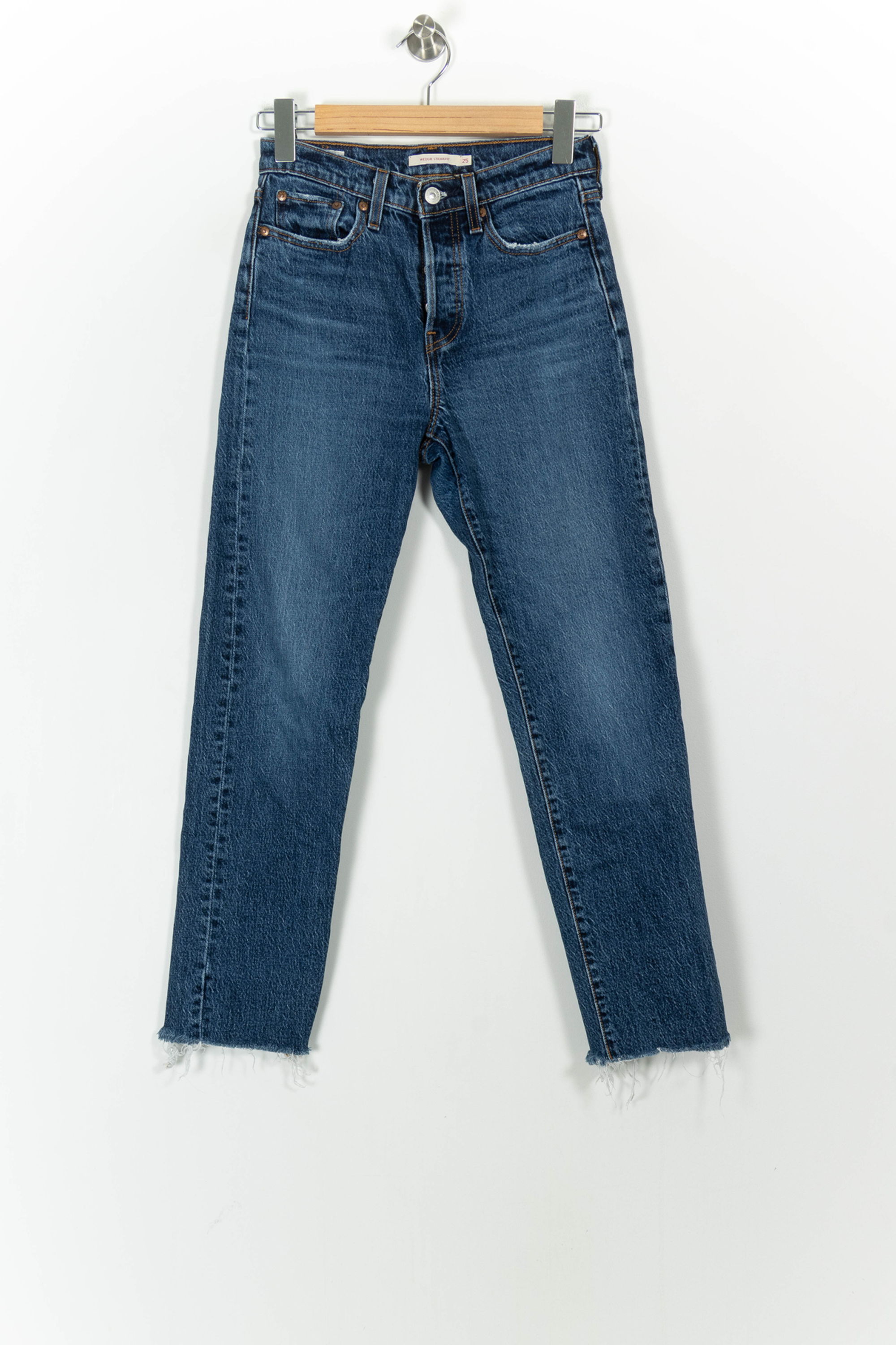 Cropped slim jeans with studs LEVI'S - Seconde main Blue