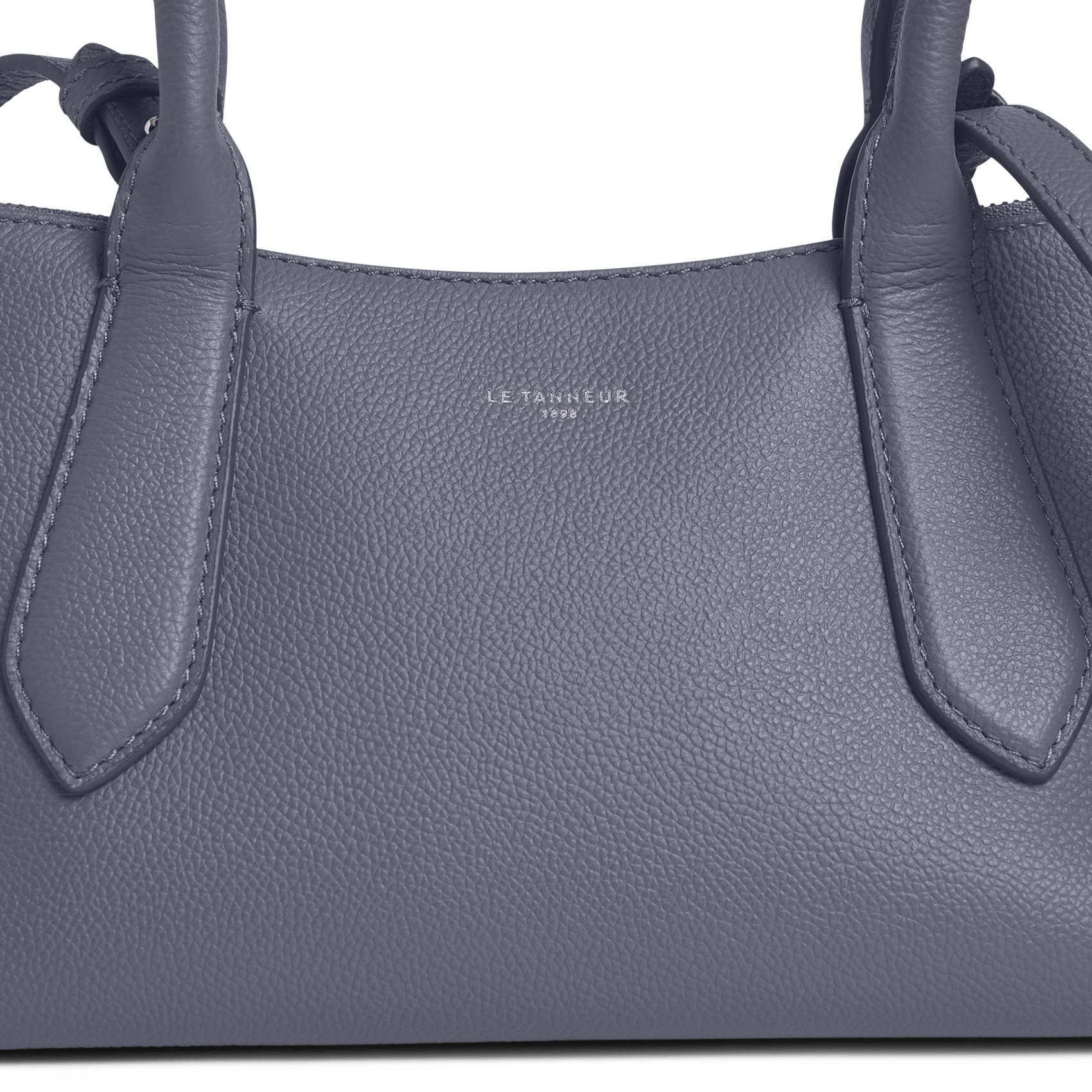 Cylindrical leather shoulder bag LE TANNEUR Blue