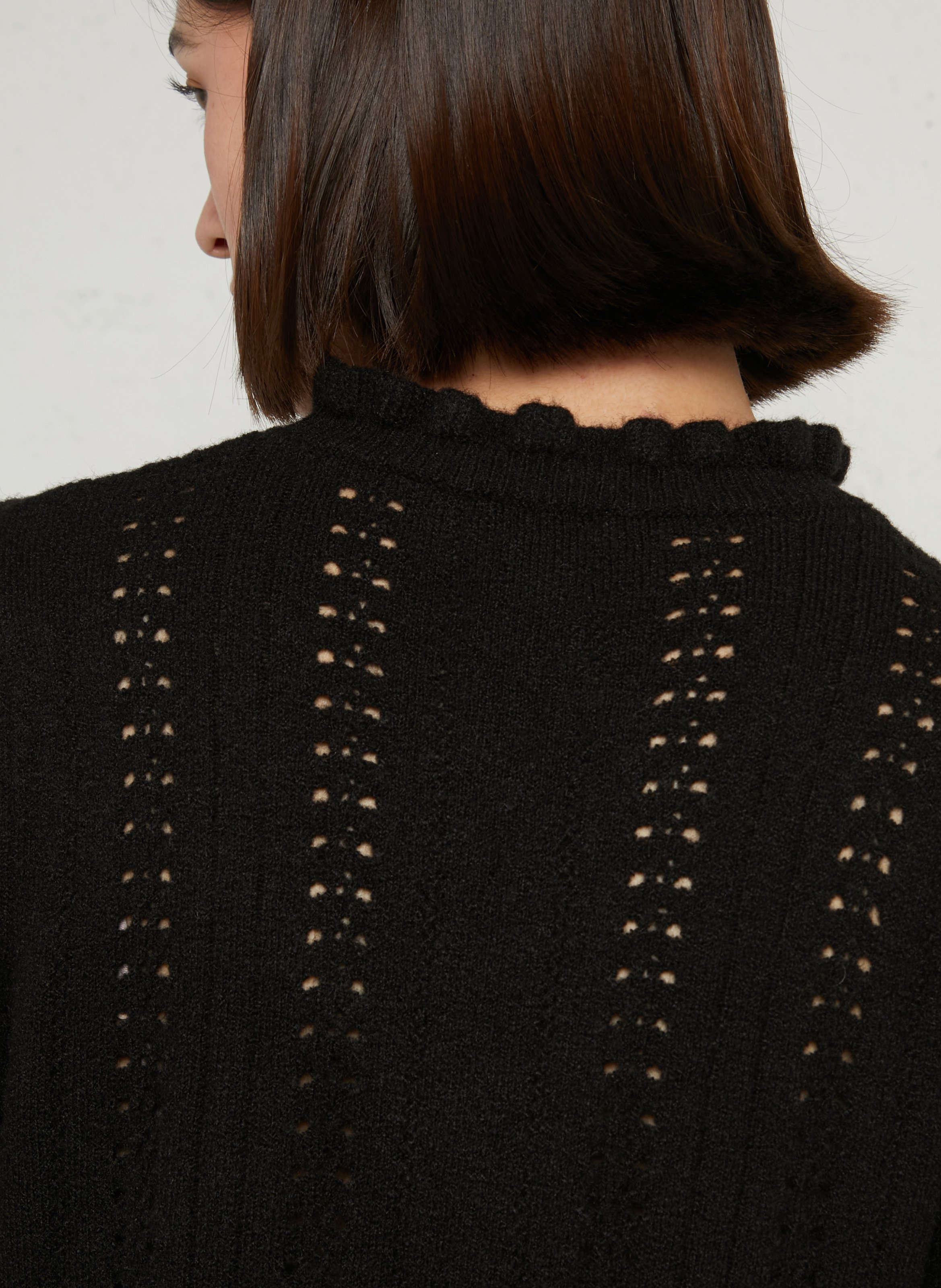 Quilted printed cotton short cardigan LA PETITE ETOILE Black