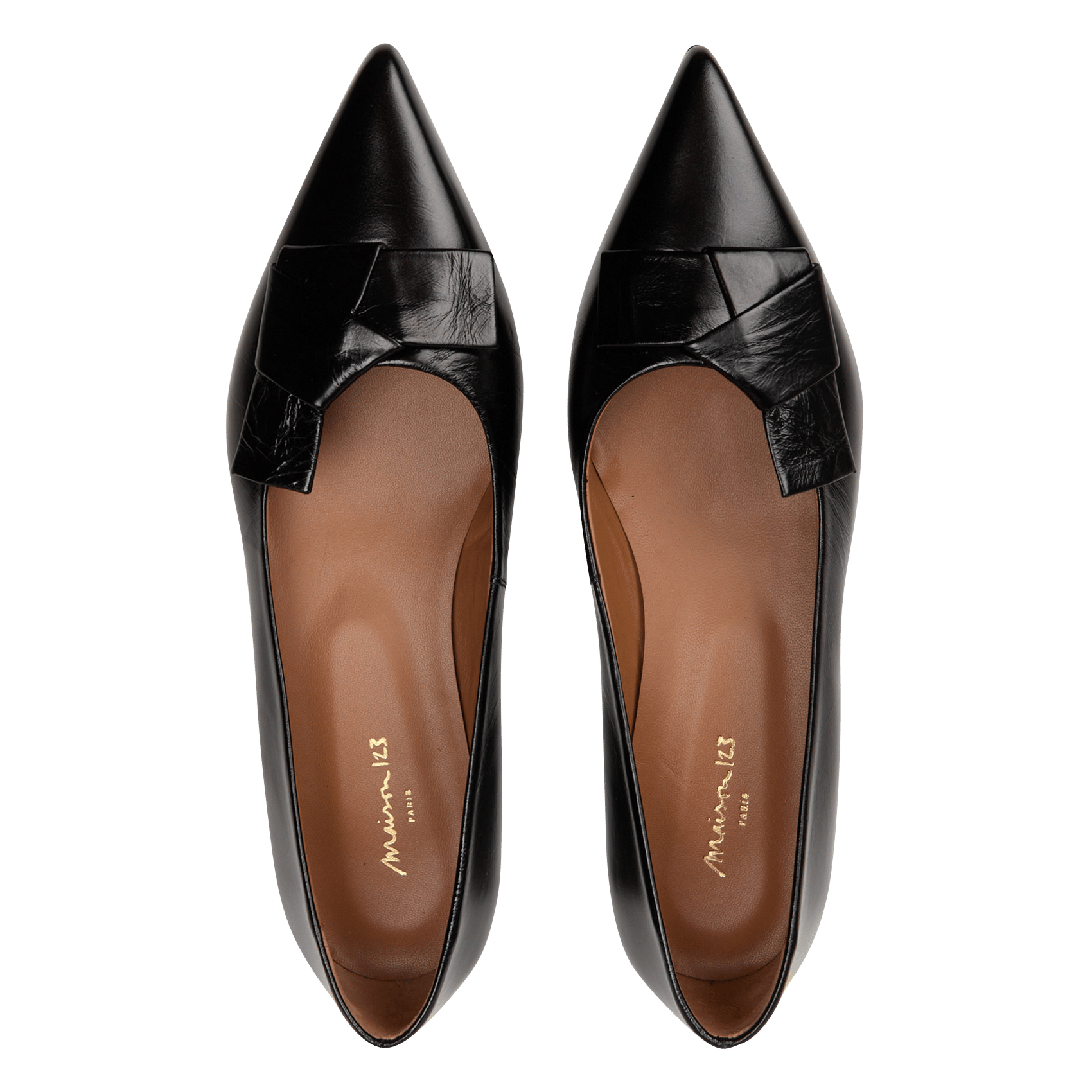 Leather ballet pumps | Black MAISON 123 Women