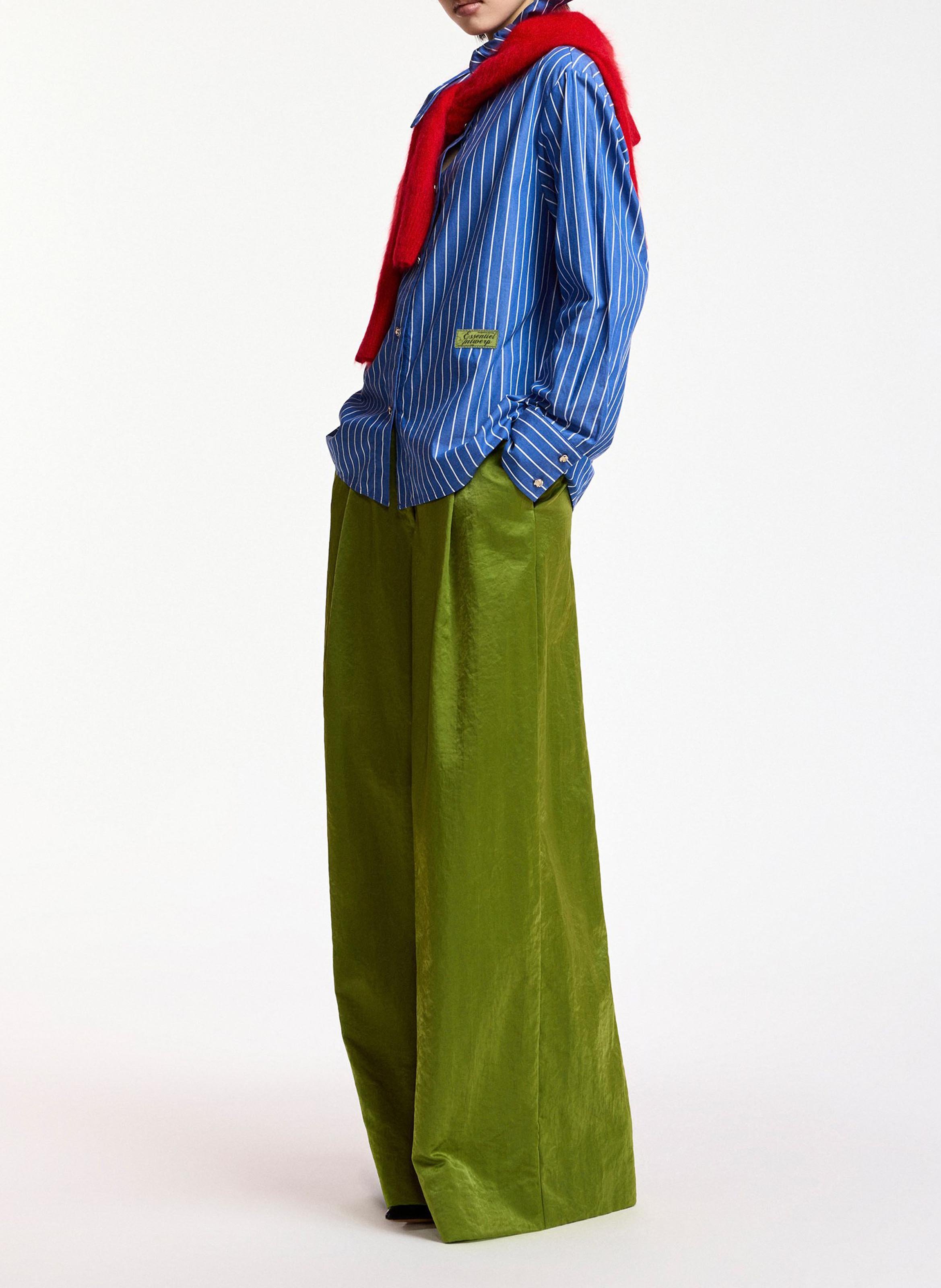 Shirt with pointed collar in organic cotton ESSENTIEL ANTWERP Blue