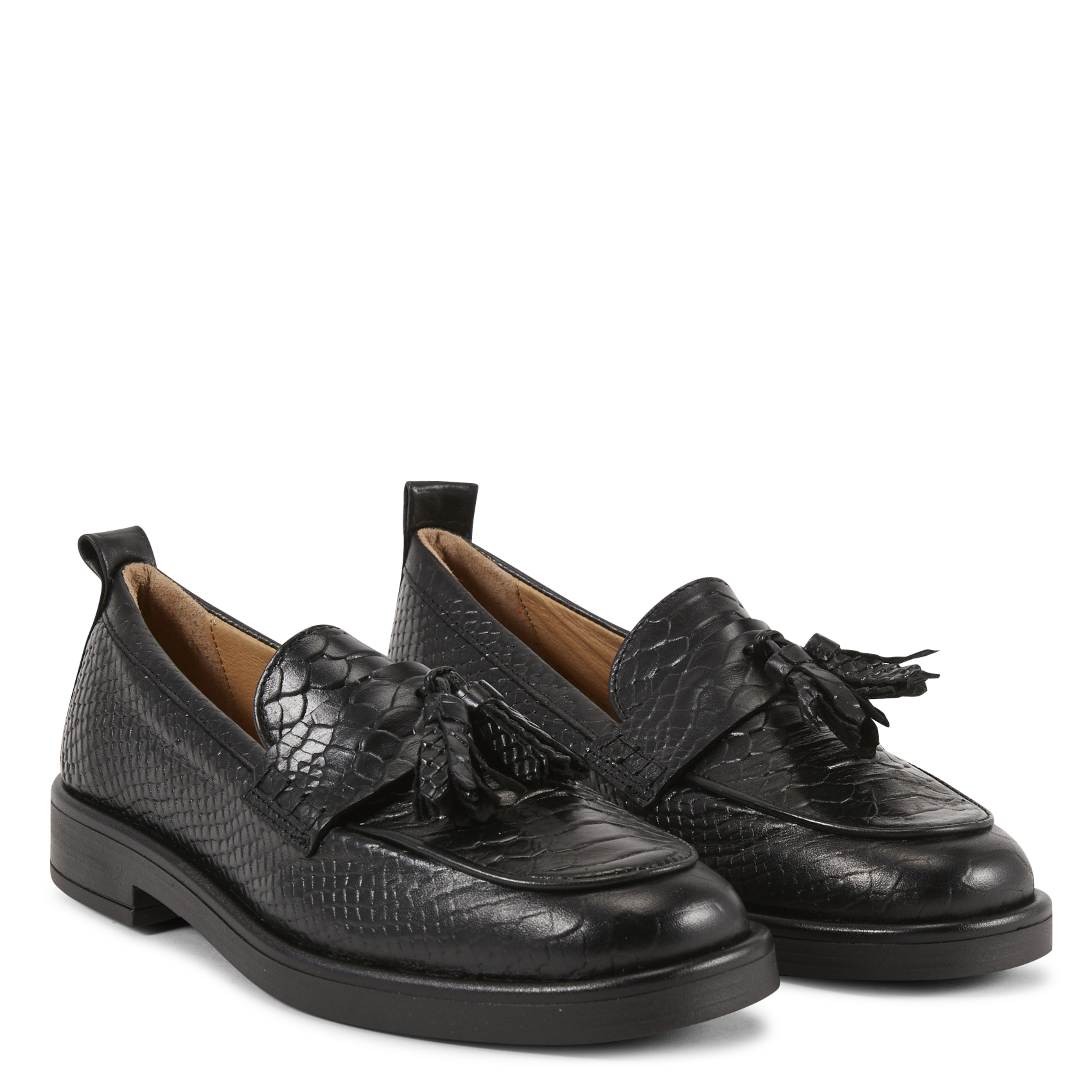 Leren mocassins PAVEMENT Zwart