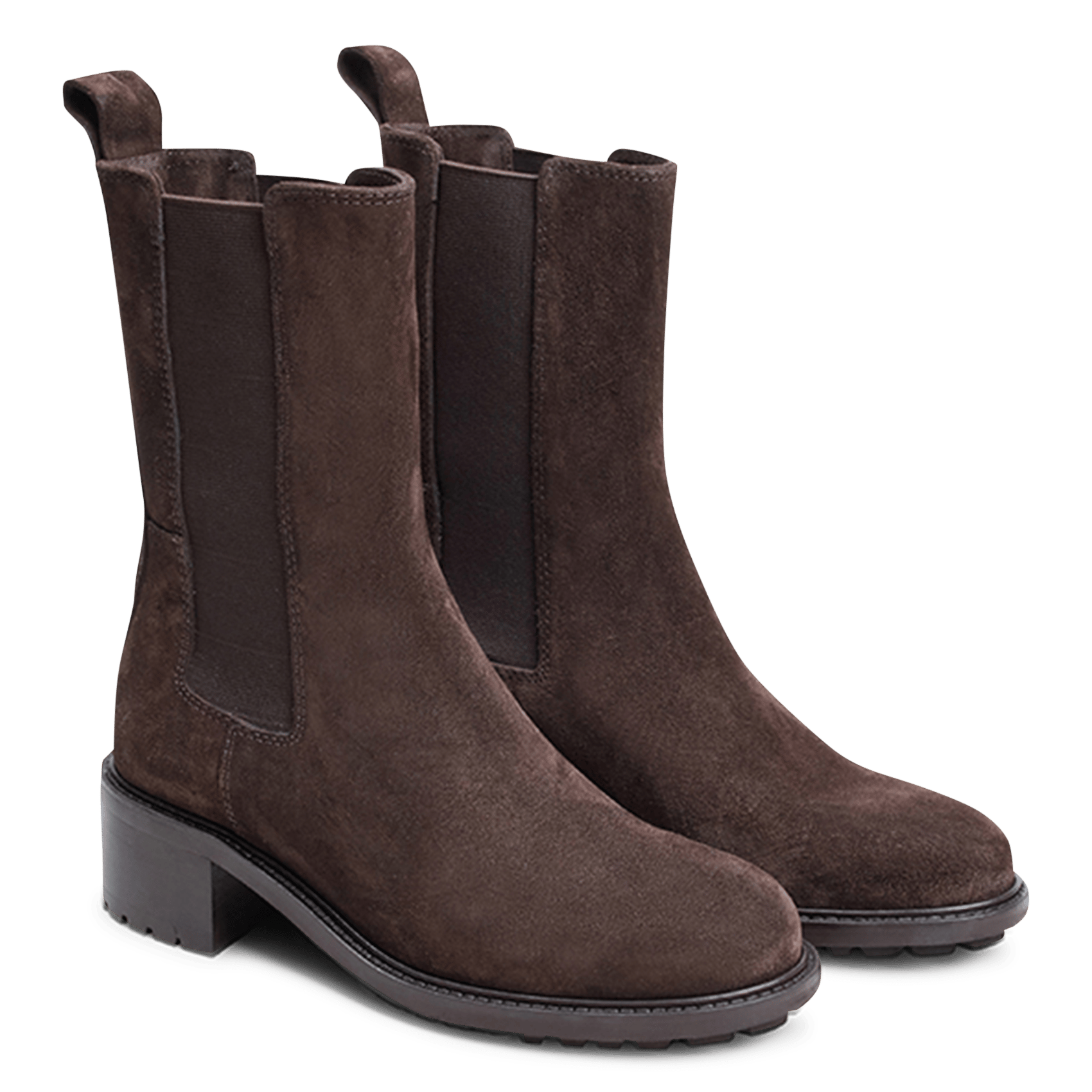 Leather mid-calf boots JONAK Brown