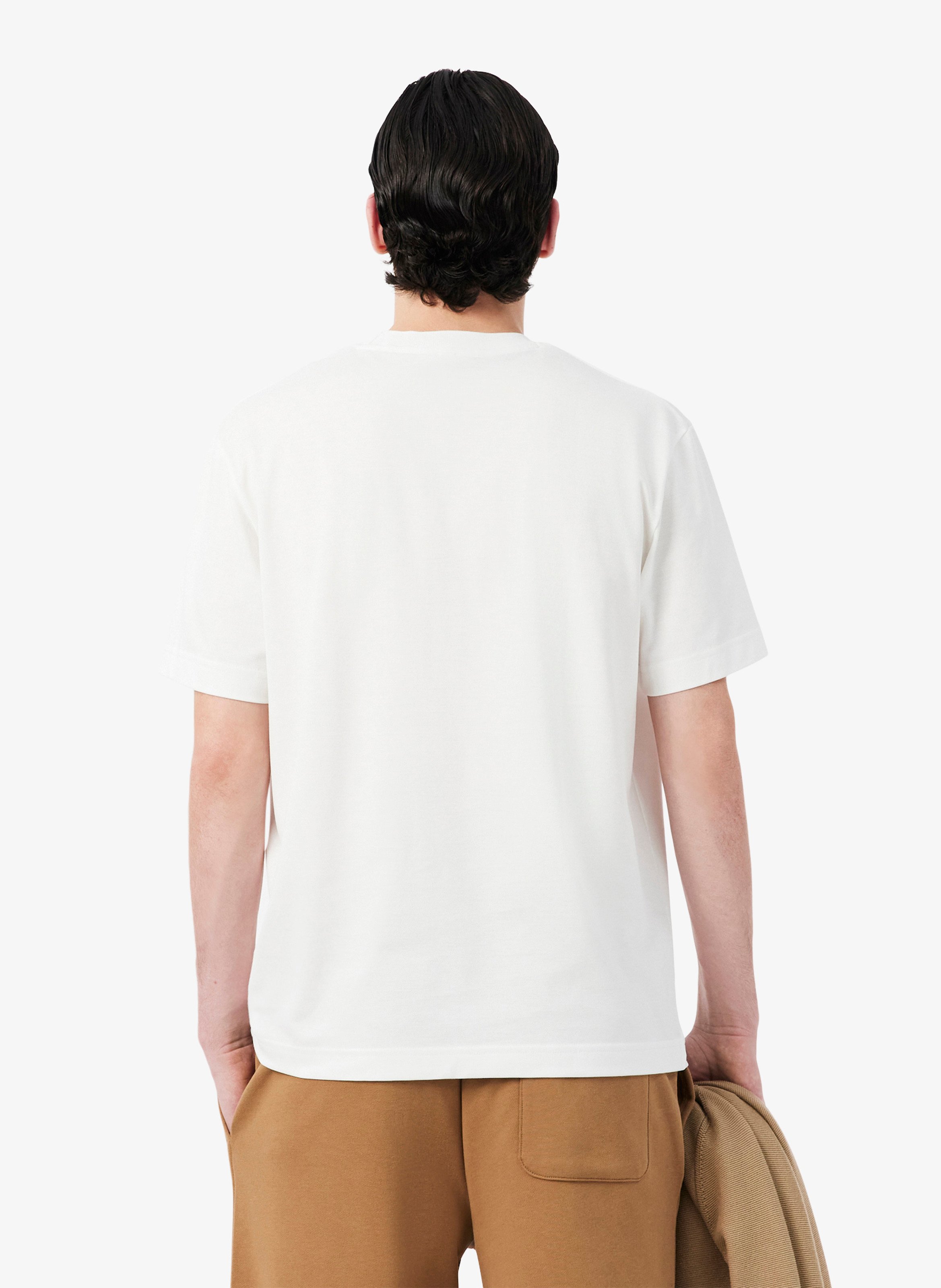 Gerade geschnittenes T-Shirt aus Baumwolle LACOSTE Weiss