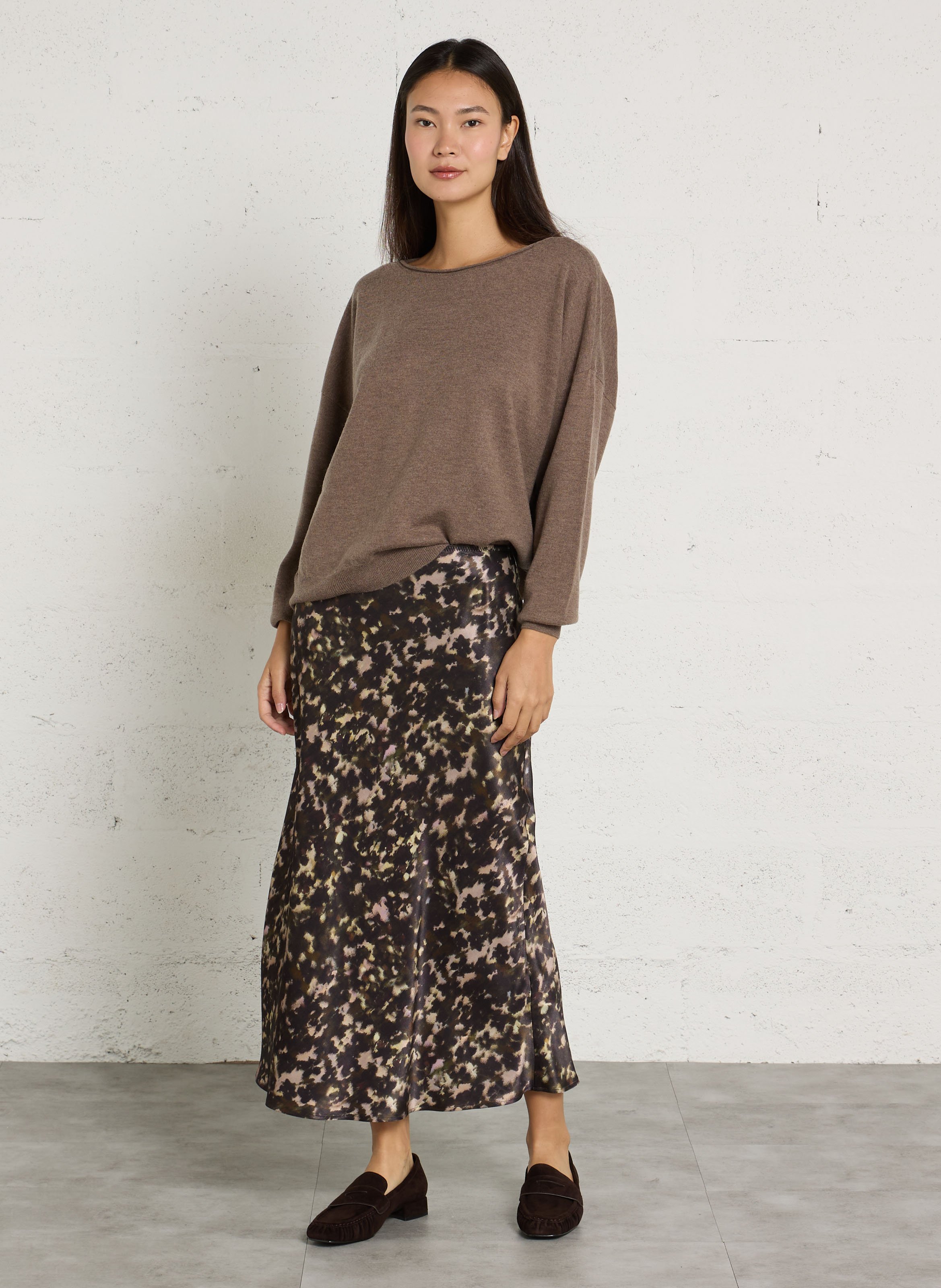 Oversized, wollen trui DES PETITS HAUTS Grijs