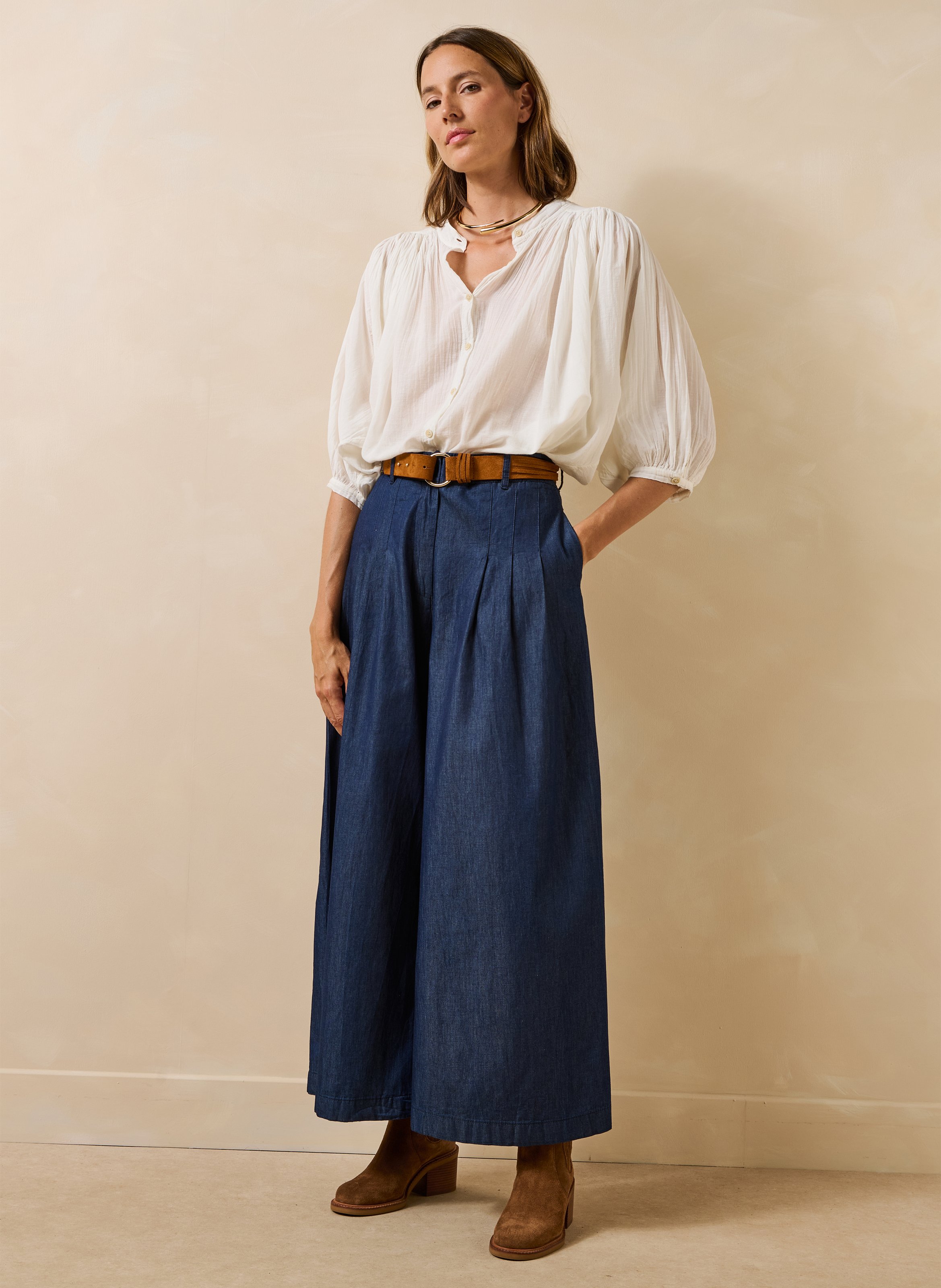 Capri plain oversized shirt LA FEE MARABOUTEE White